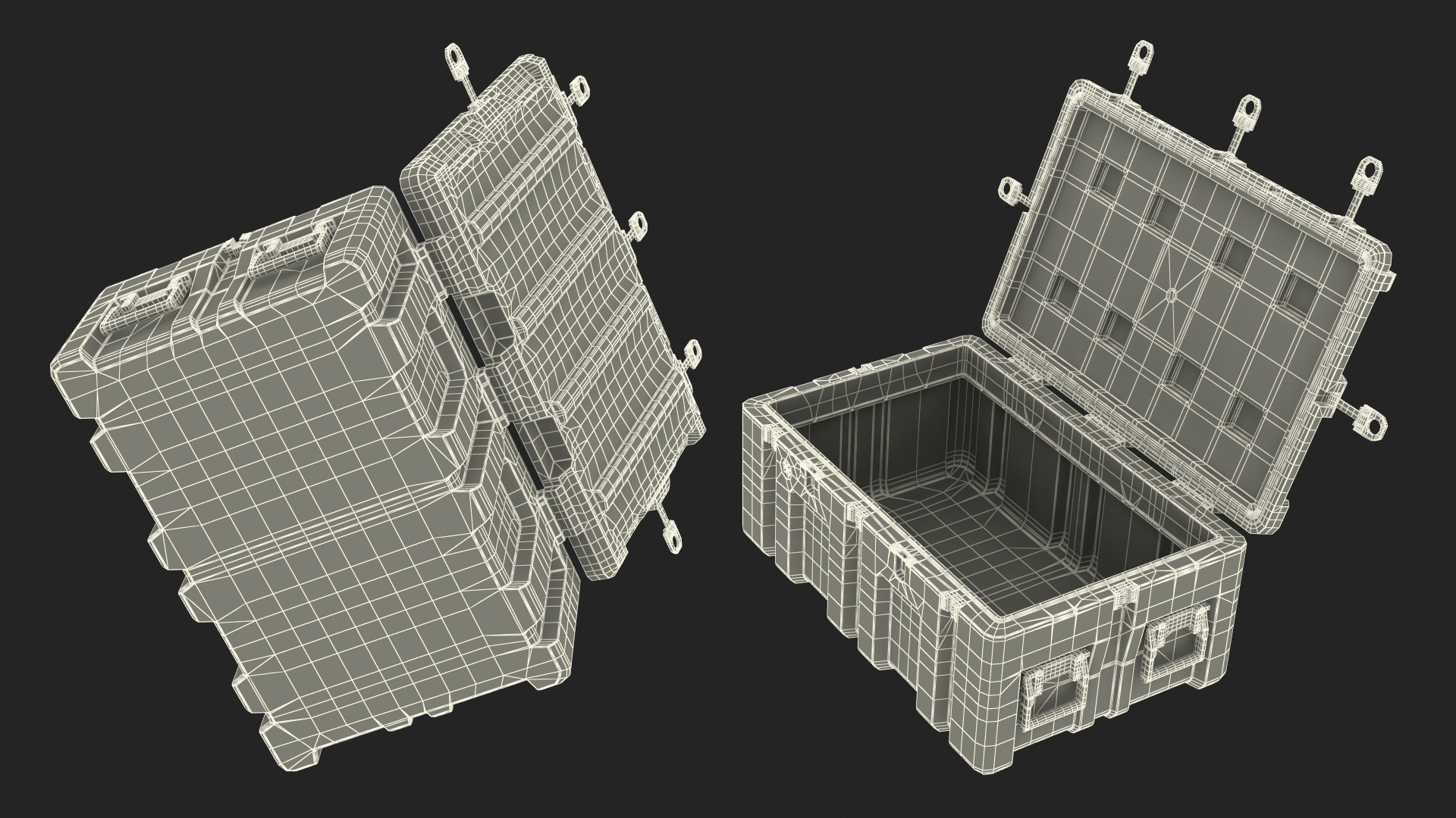 Plastic Military Box Middle 3D