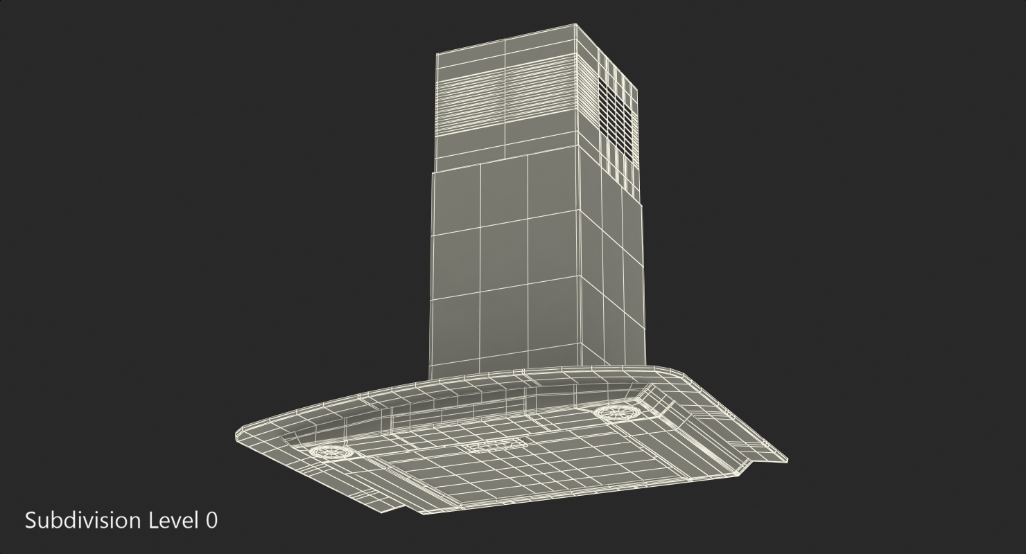Inox Stainless Steel Cooker Hood 3D