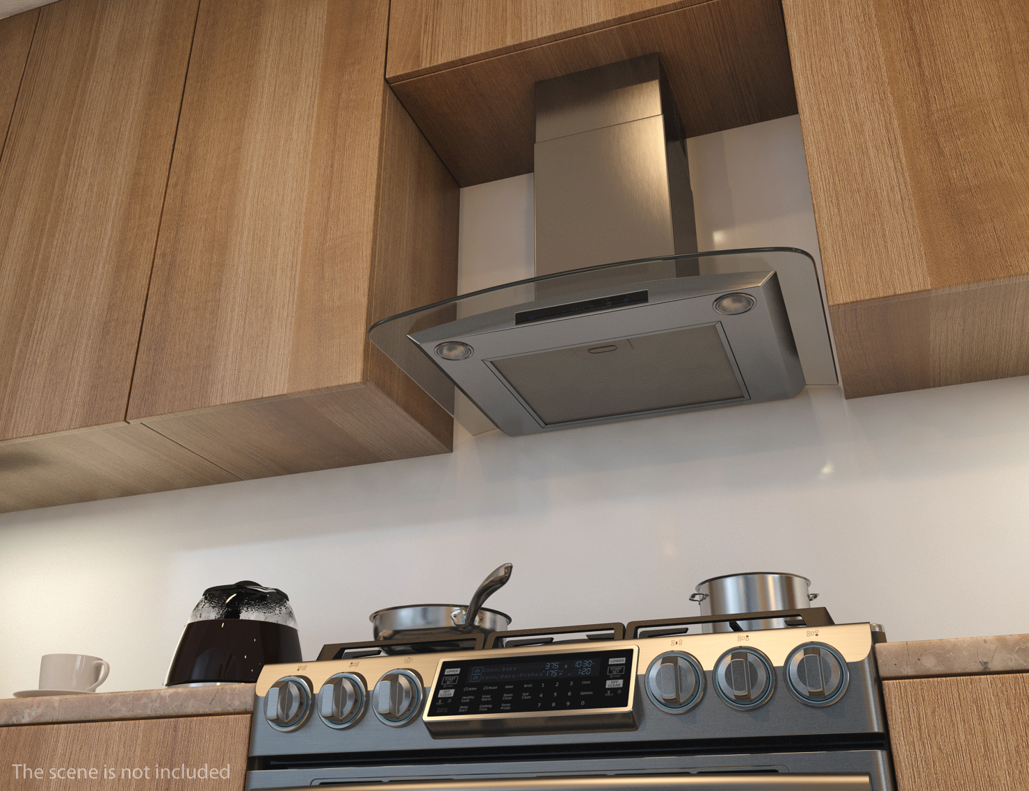 Inox Stainless Steel Cooker Hood 3D