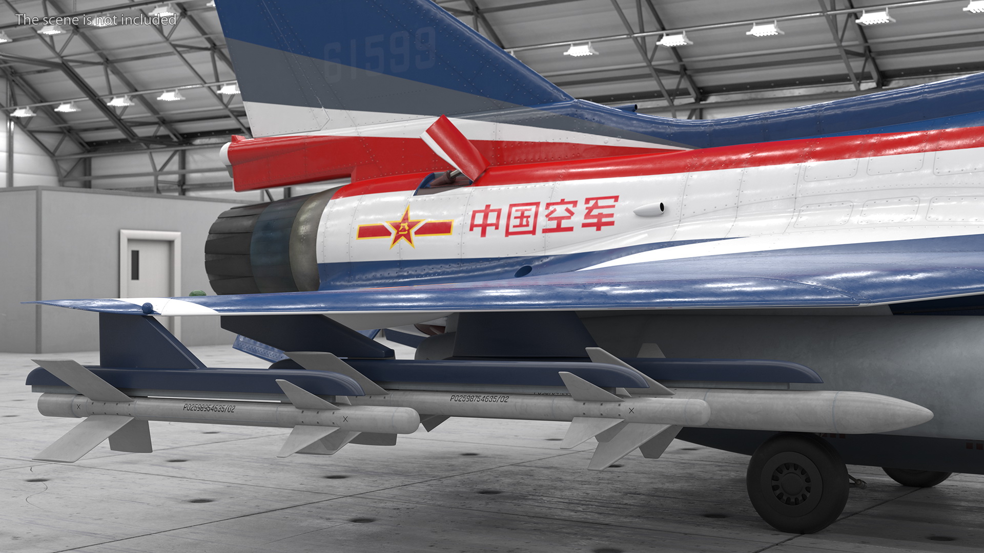 3D model Chengdu J10 S Aerobatic Team Tandem Seated Armed Rigged