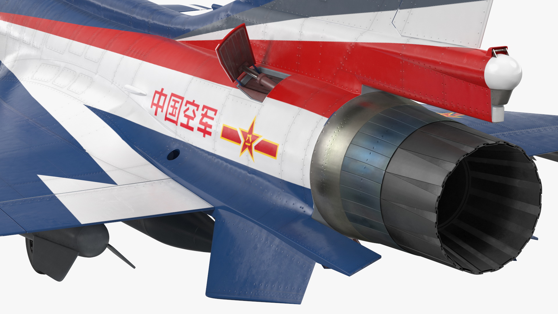 3D model Chengdu J10 S Aerobatic Team Tandem Seated Armed Rigged
