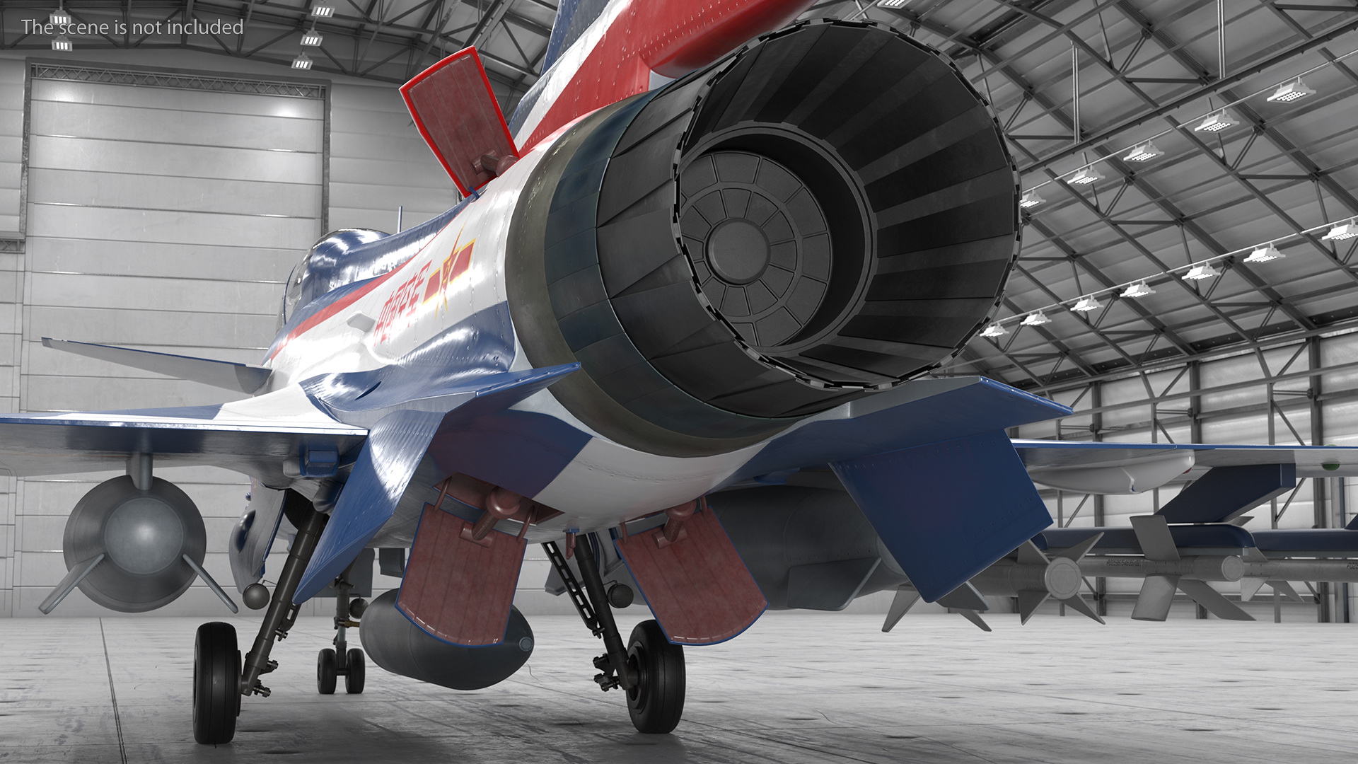 3D model Chengdu J10 S Aerobatic Team Tandem Seated Armed Rigged