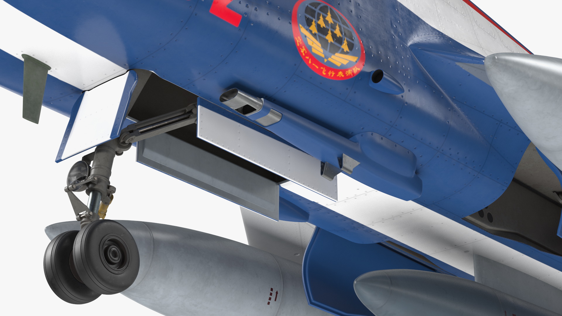 3D model Chengdu J10 S Aerobatic Team Tandem Seated Armed Rigged