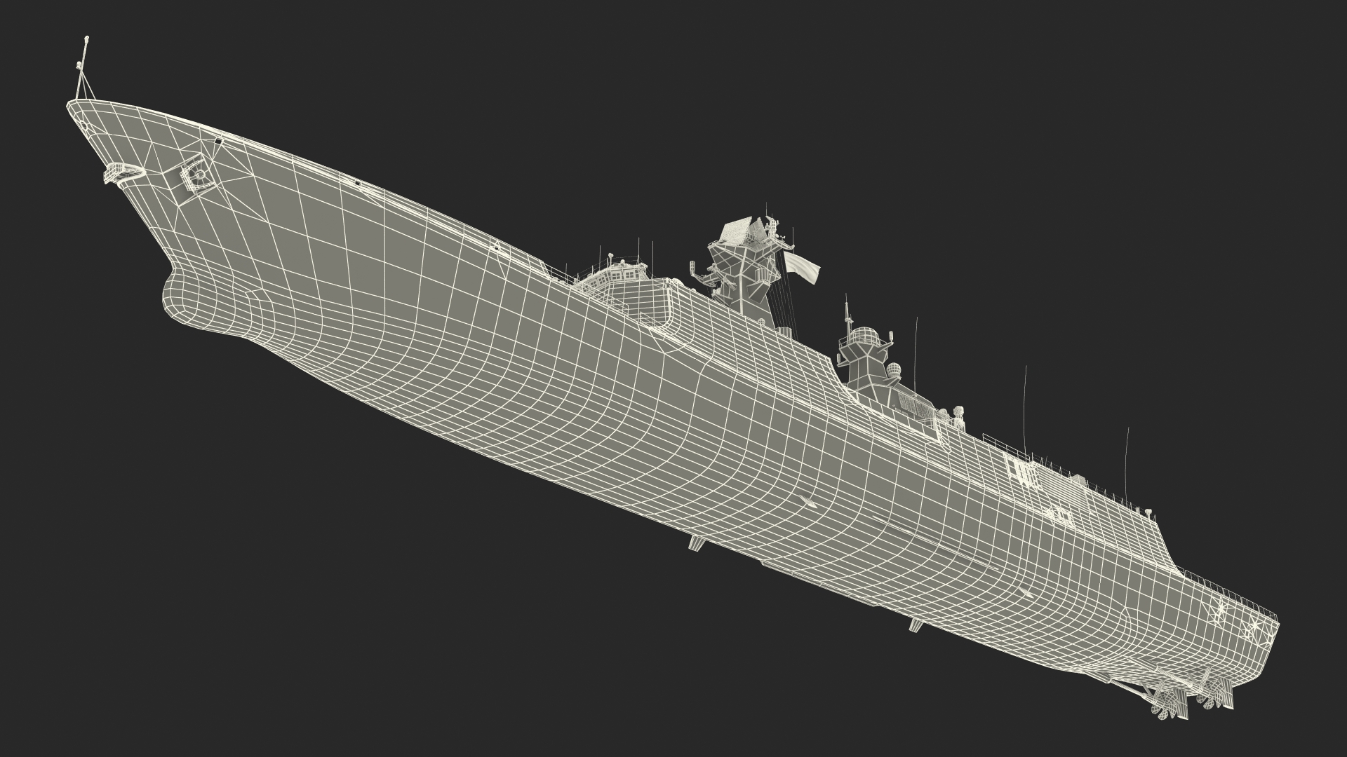 Type 054A Frigate Rigged 3D model