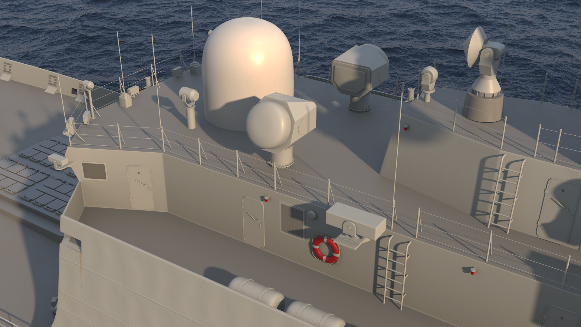 Type 054A Frigate Rigged 3D model