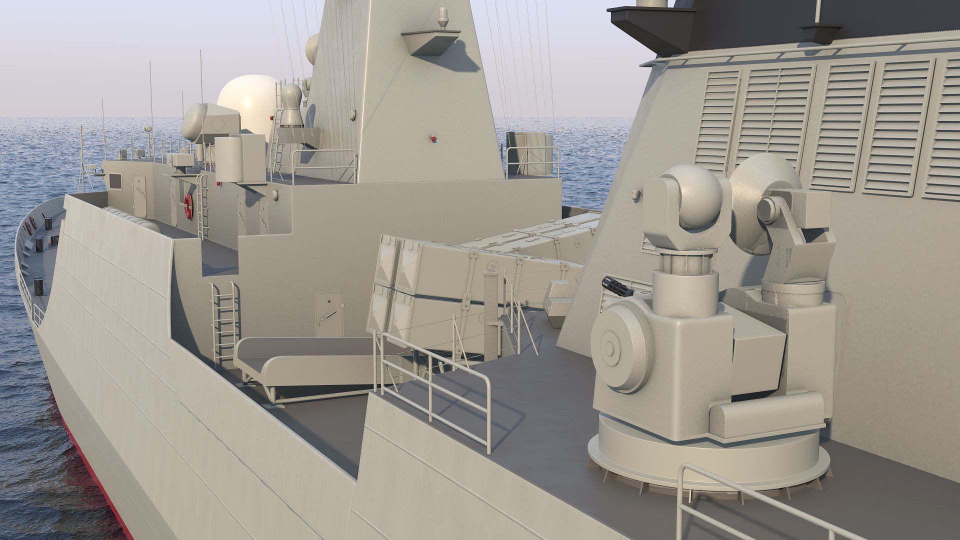 Type 054A Frigate Rigged 3D model