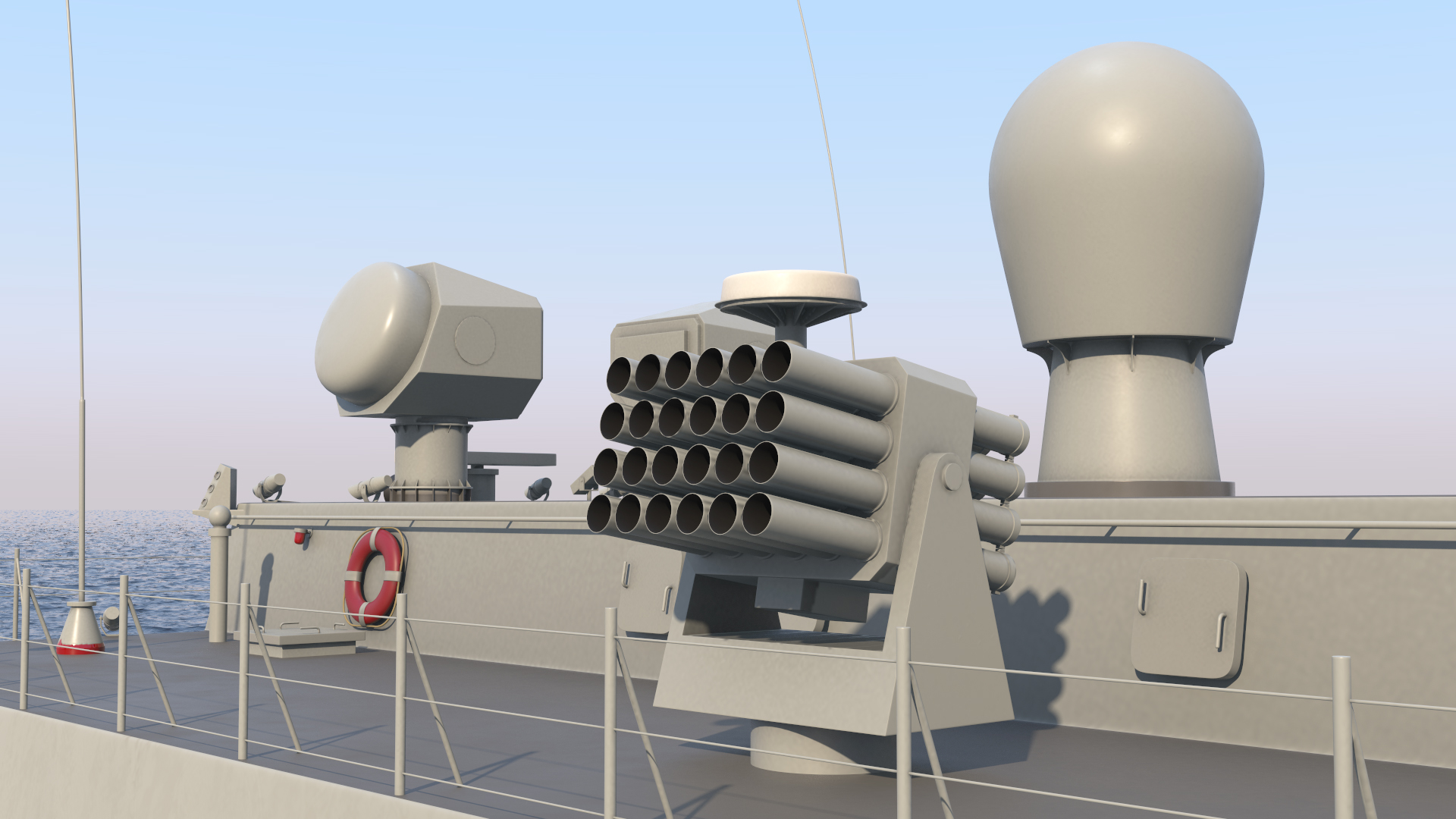 Type 054A Frigate Rigged 3D model