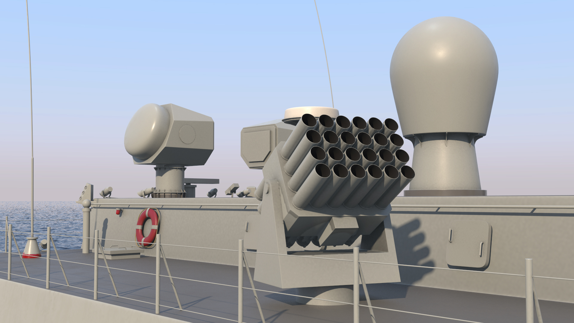 Type 054A Frigate Rigged 3D model