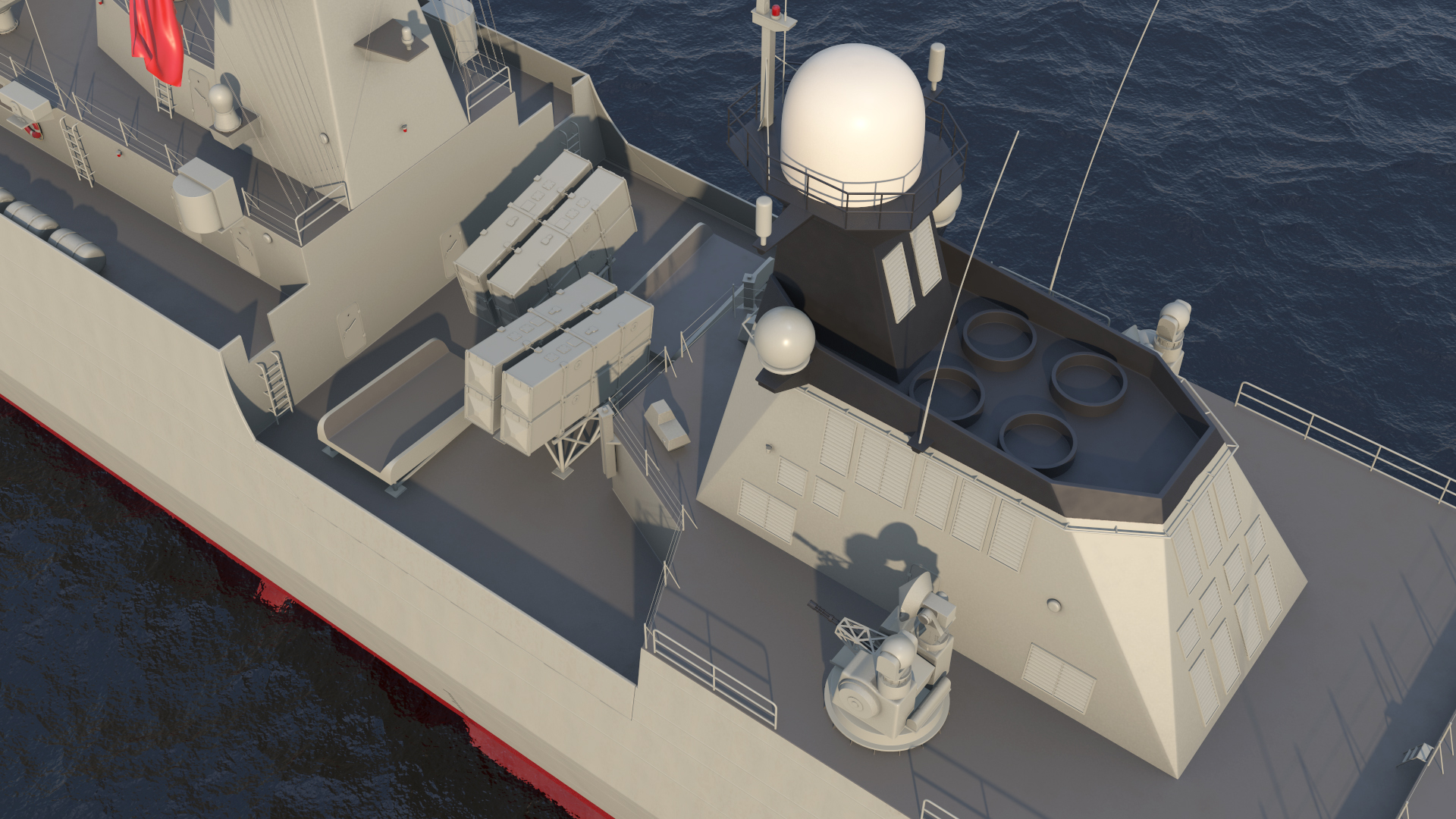 Type 054A Frigate Rigged 3D model