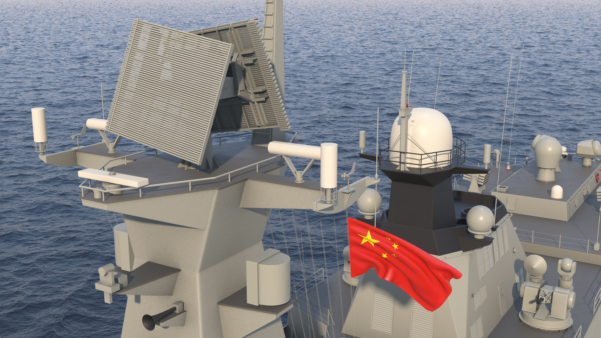 Type 054A Frigate Rigged 3D model