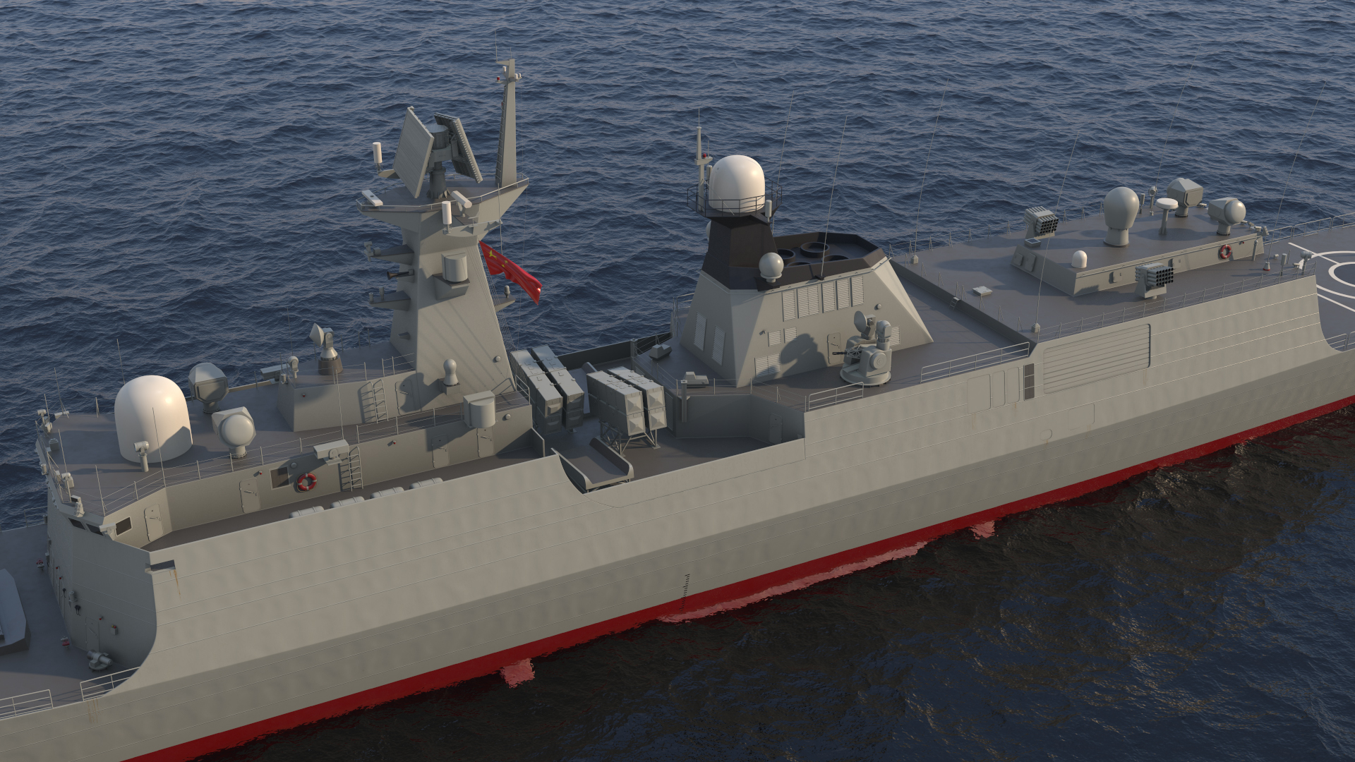 Type 054A Frigate Rigged 3D model