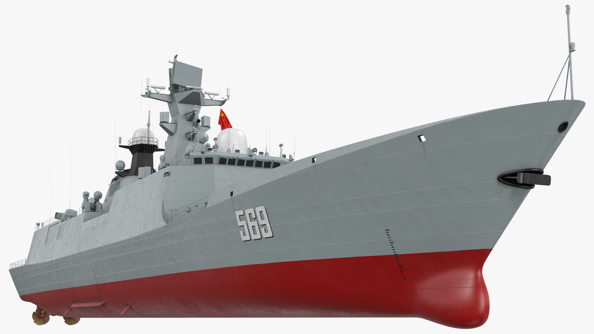 Type 054A Frigate Rigged 3D model