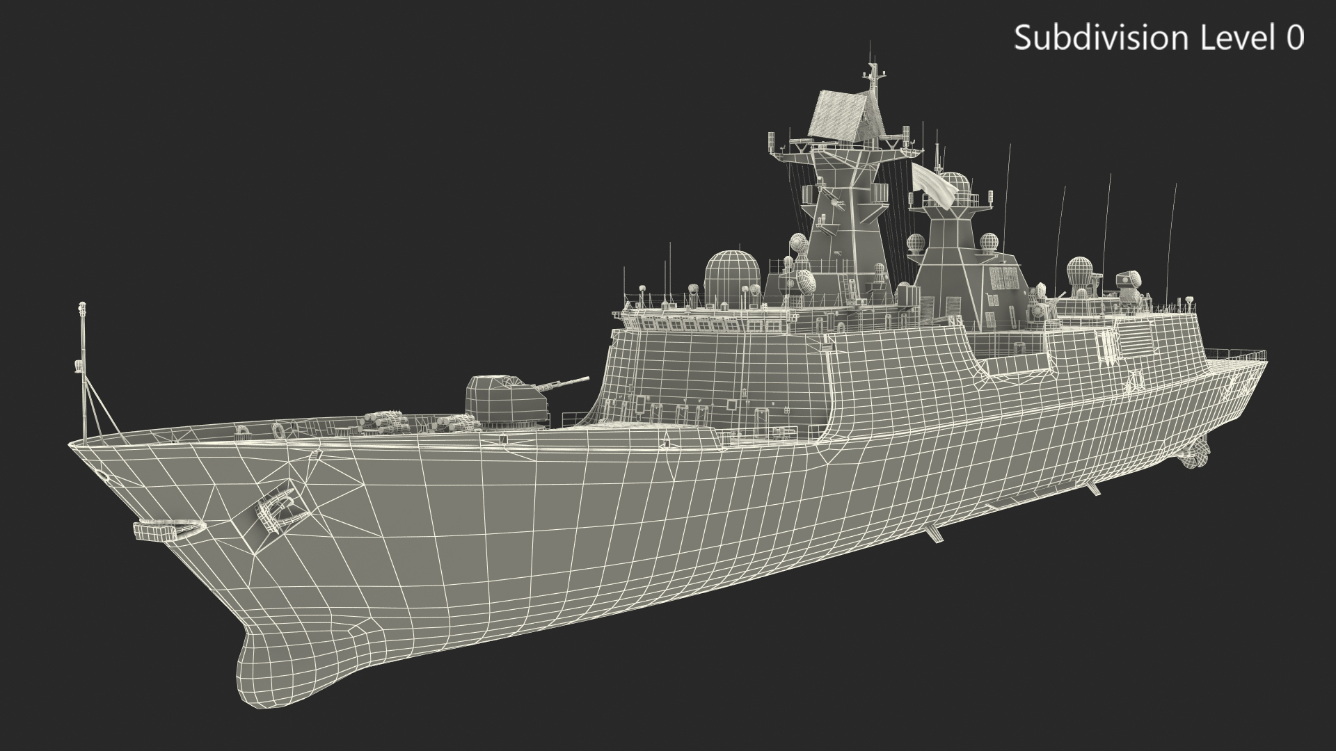 Type 054A Frigate Rigged 3D model