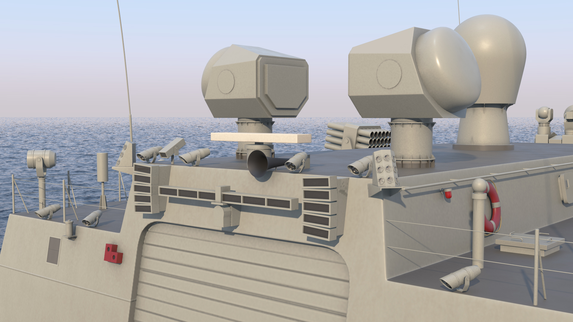 Type 054A Frigate Rigged 3D model