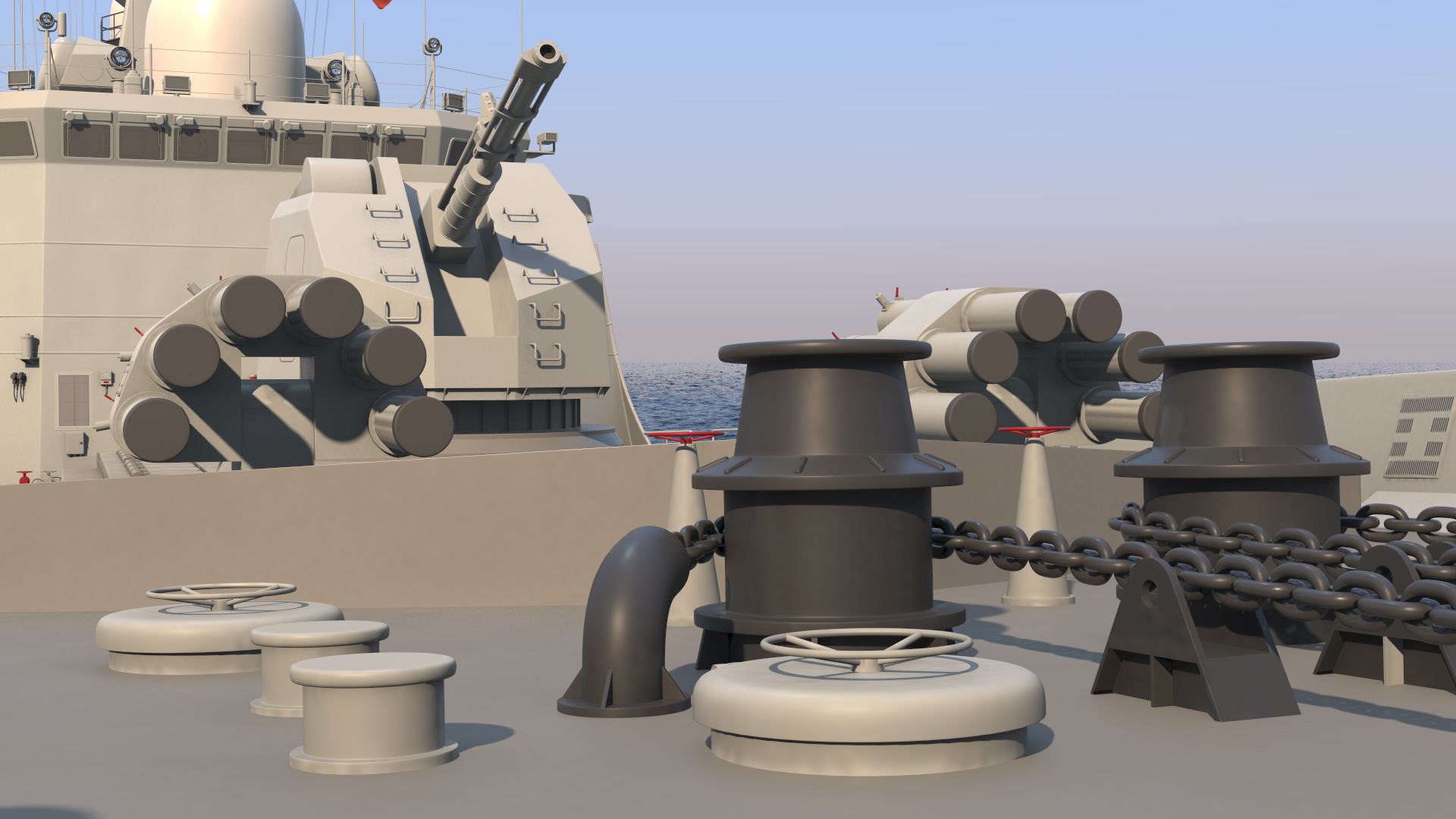 Type 054A Frigate Rigged 3D model