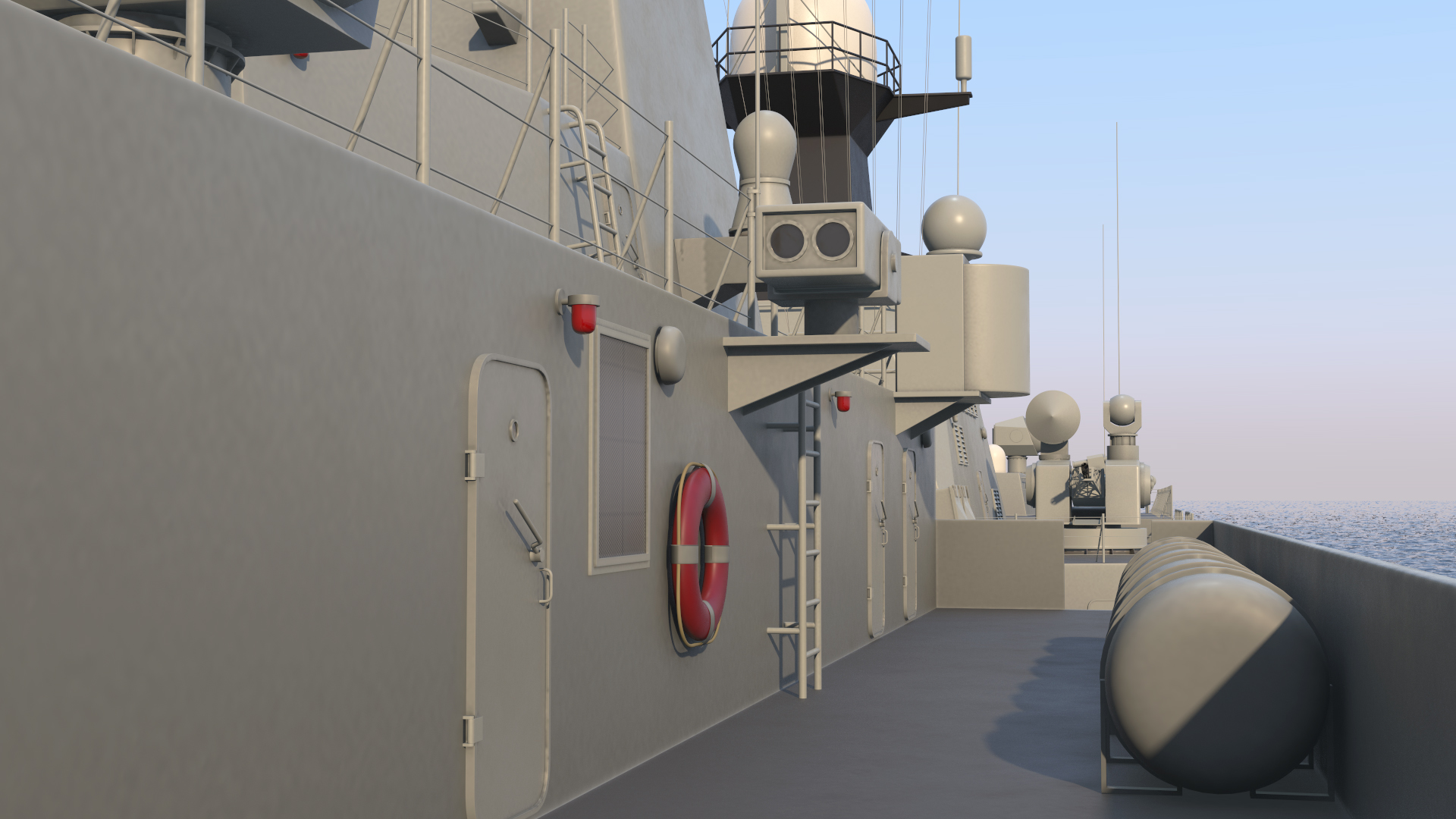 Type 054A Frigate Rigged 3D model