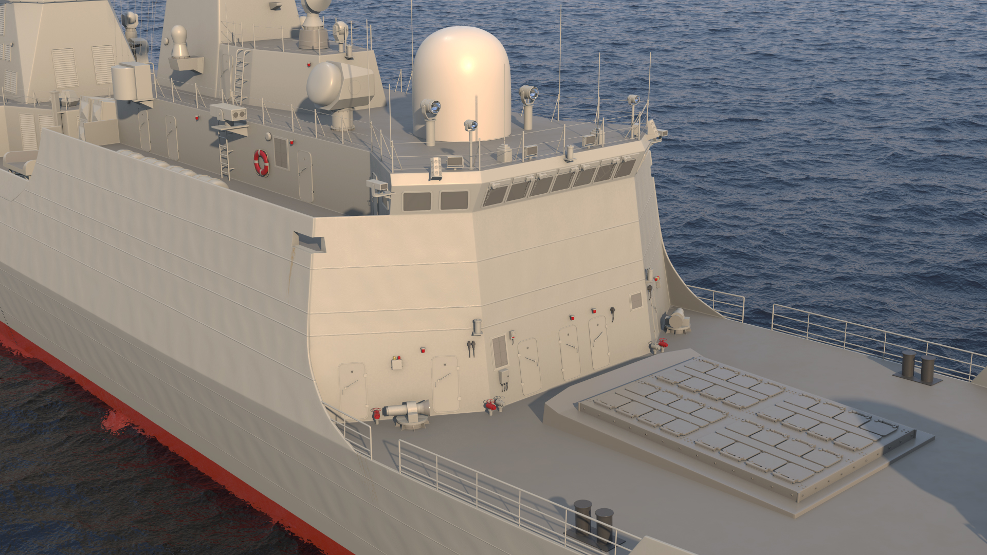 Type 054A Frigate Rigged 3D model