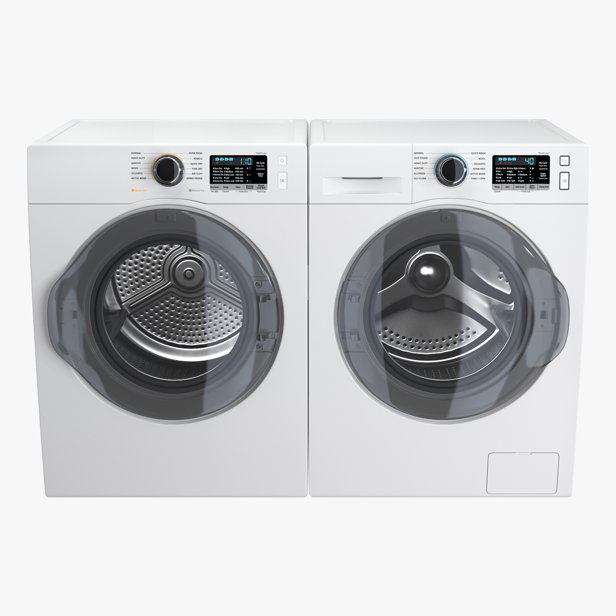 Dryer and Washing Machine Generic White, view 4