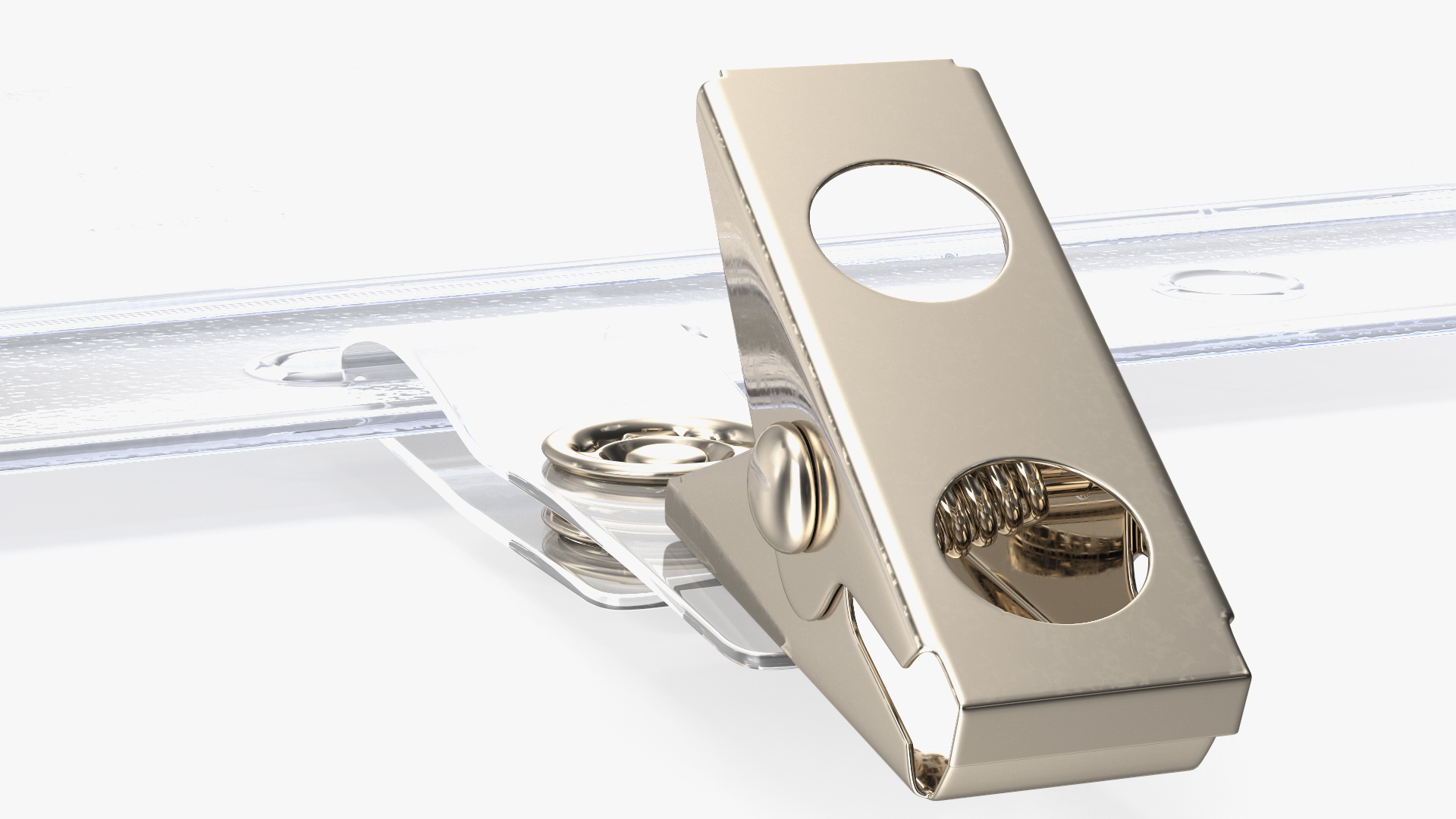 Horizontal Clear ID Badge Holder 3D