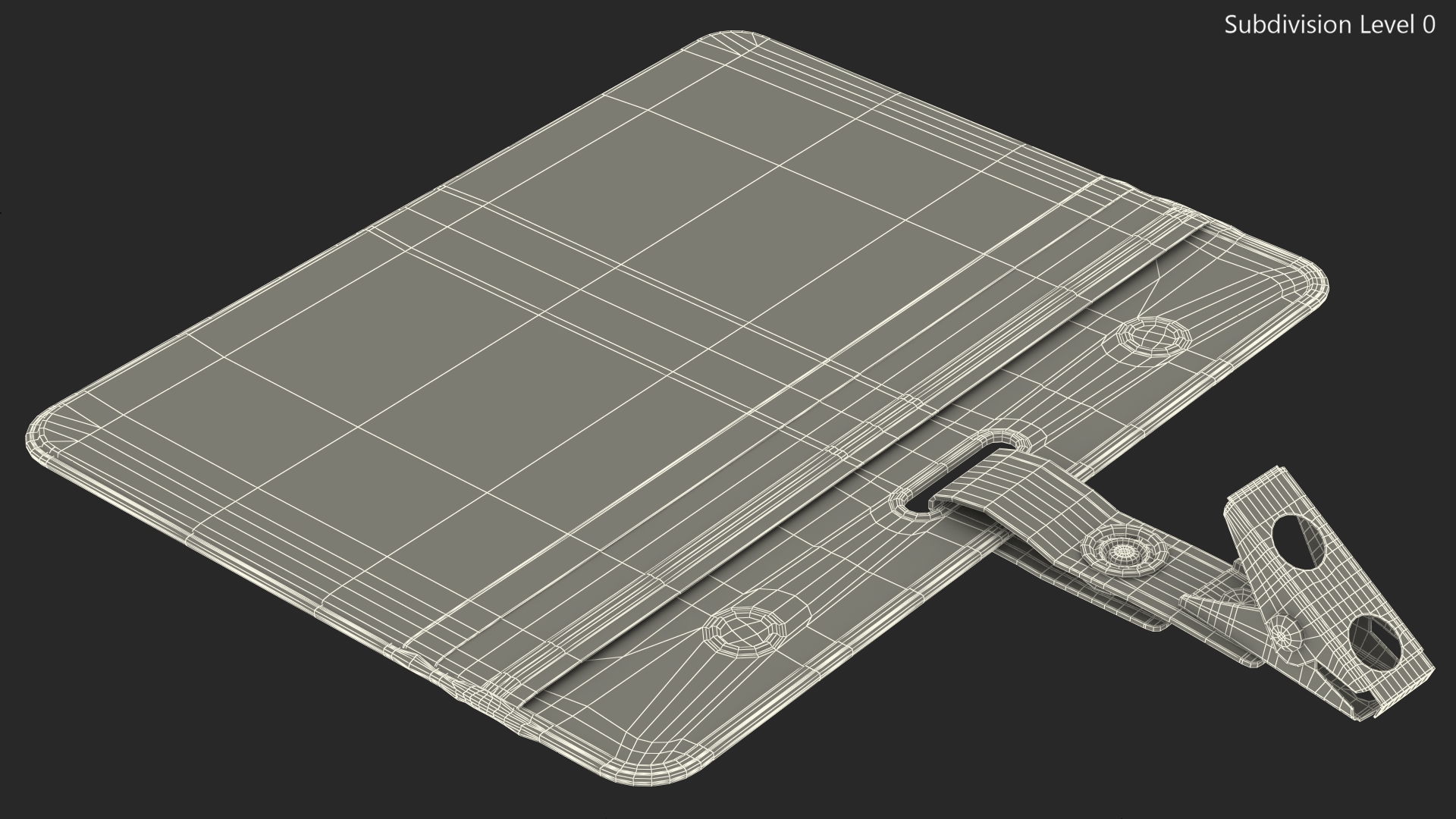 Horizontal Clear ID Badge Holder 3D