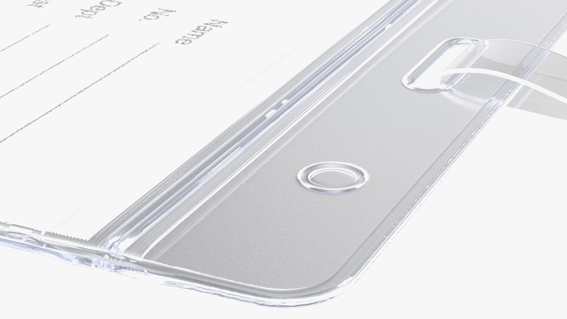 Horizontal Clear ID Badge Holder 3D