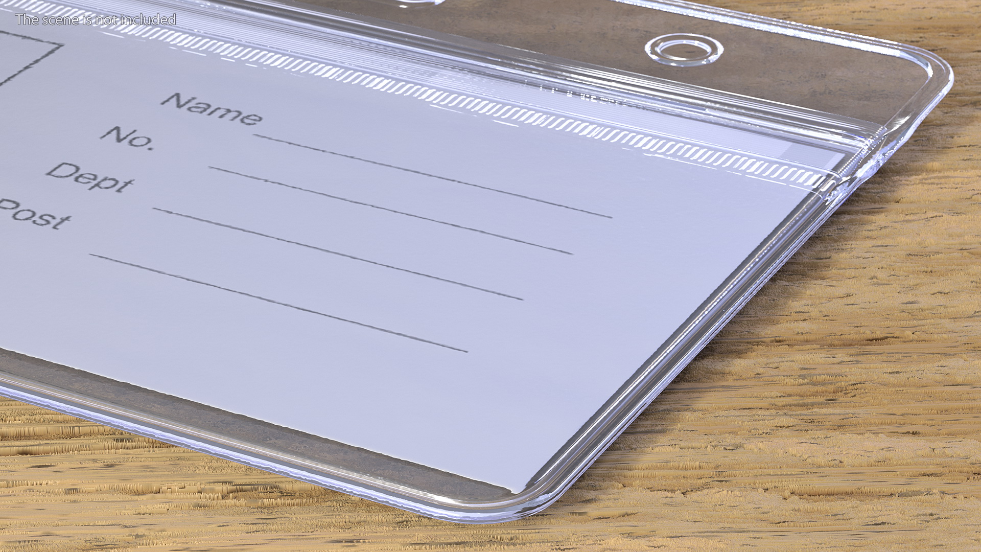Horizontal Clear ID Badge Holder 3D