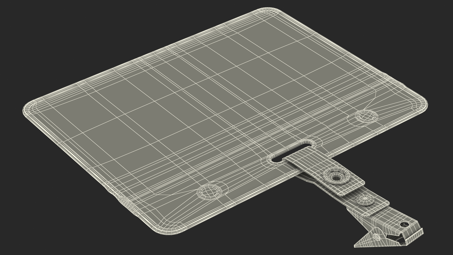 Horizontal Clear ID Badge Holder 3D