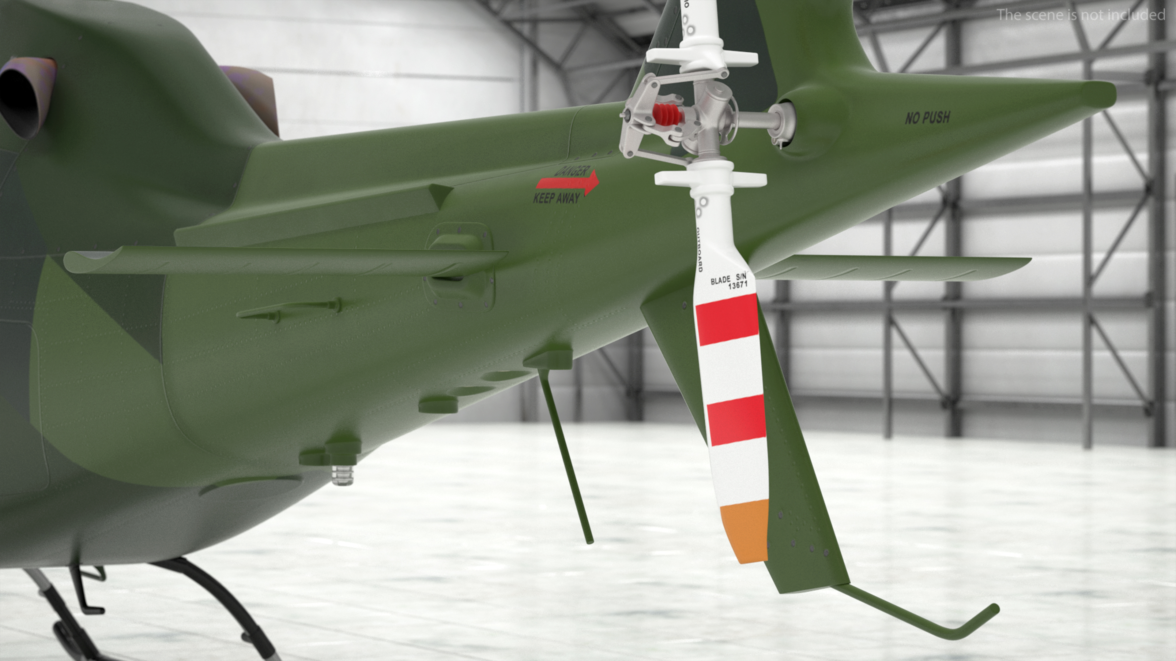 3D Army Helicopter AgustaWestland AW119 Rigged model
