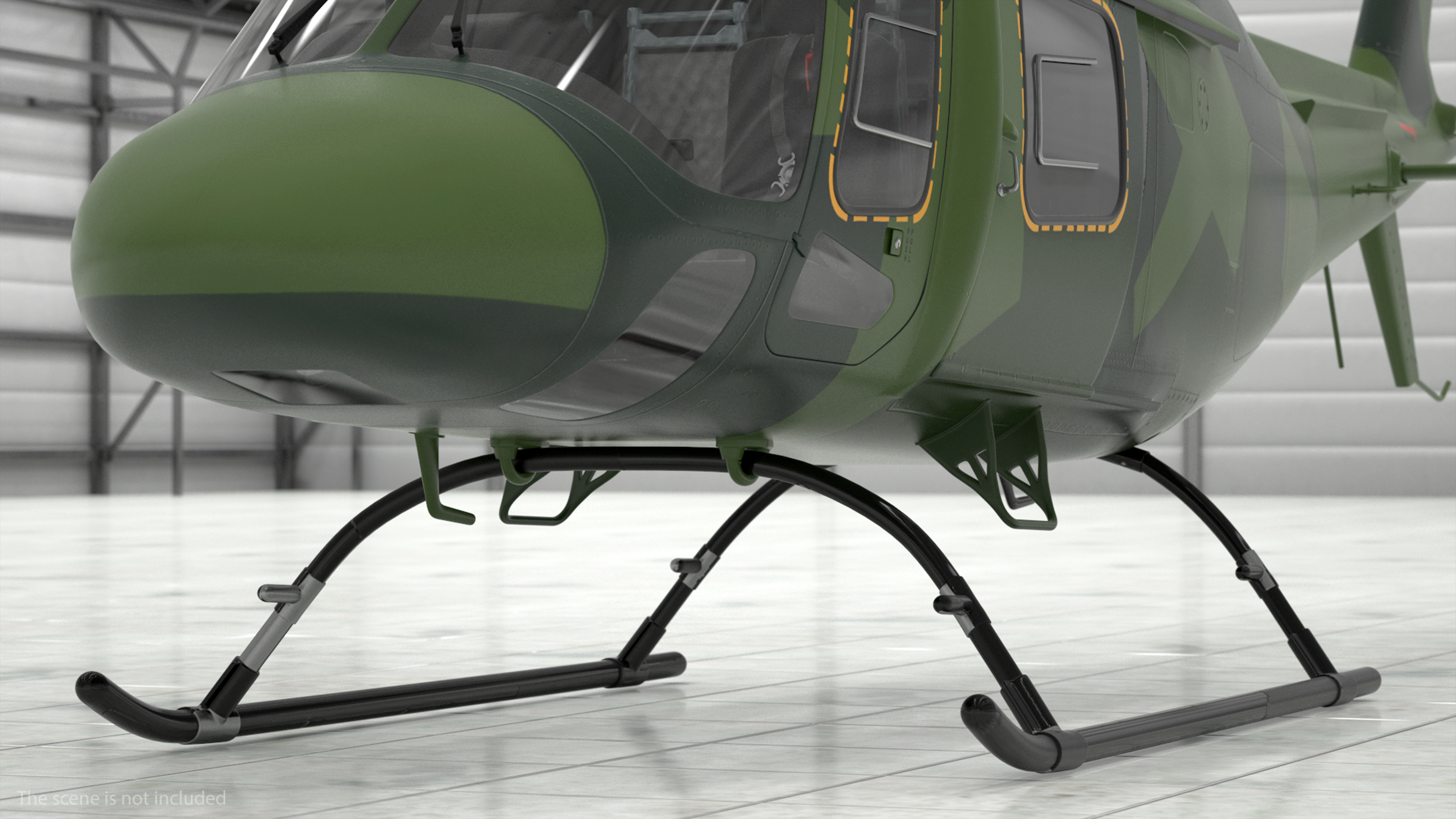 3D Army Helicopter AgustaWestland AW119 Rigged model