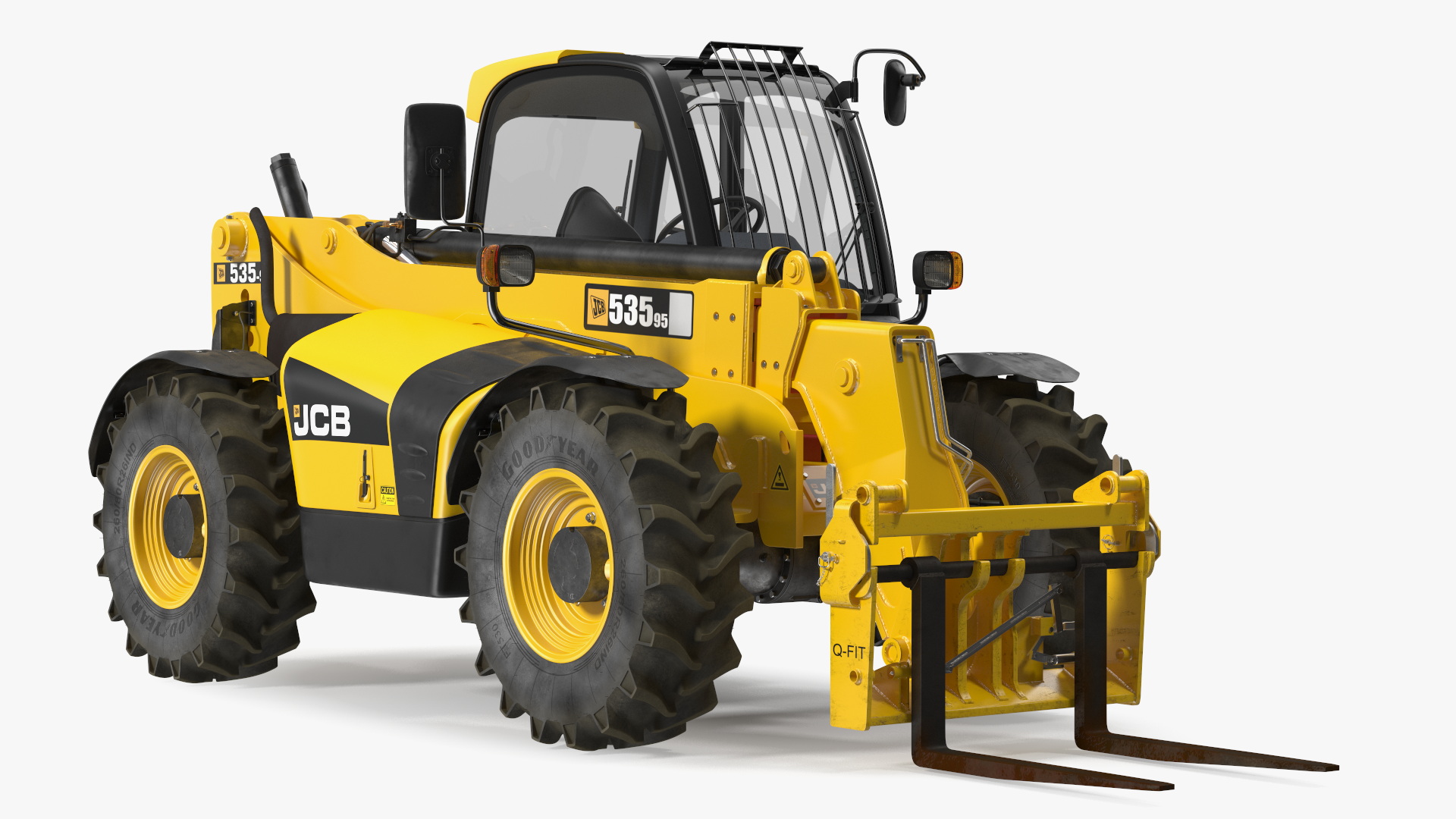 3D model Telehandler JCB 535 Rigged for Maya