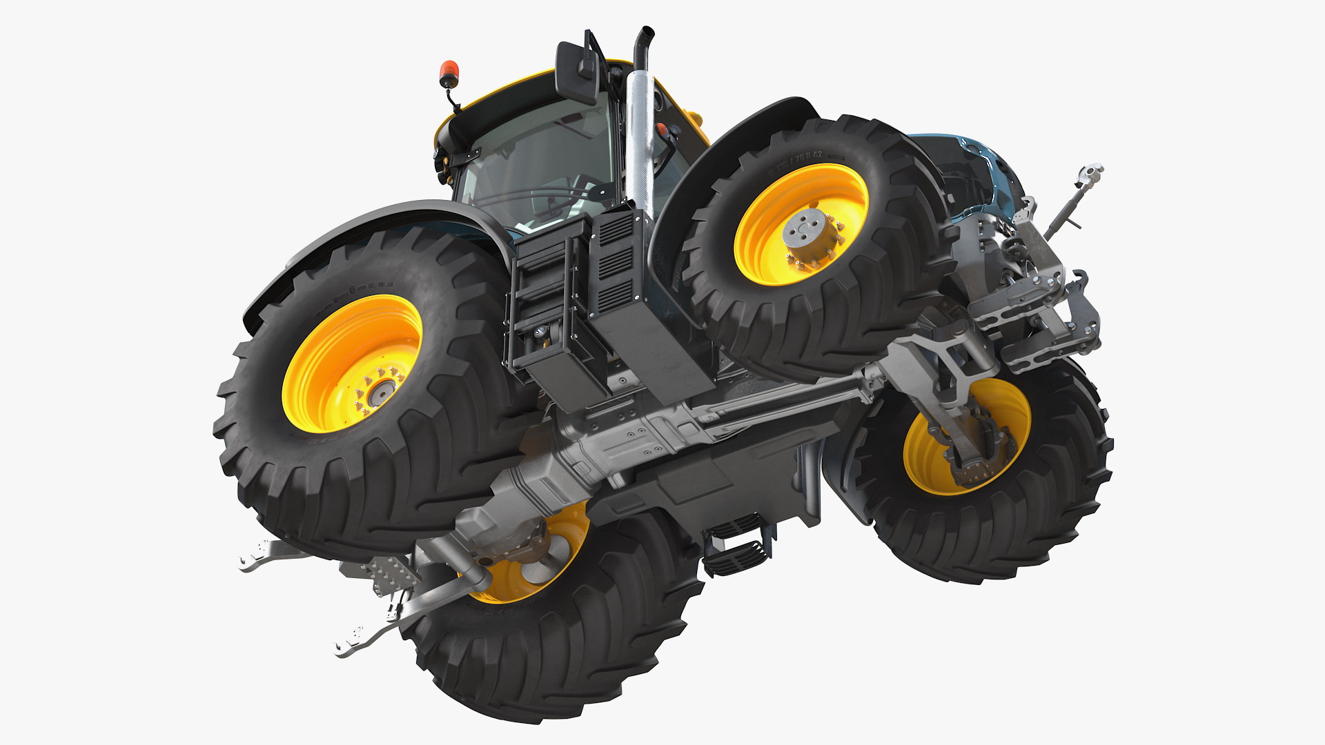 3D Tractor with Body Tipper Trailer Clean model