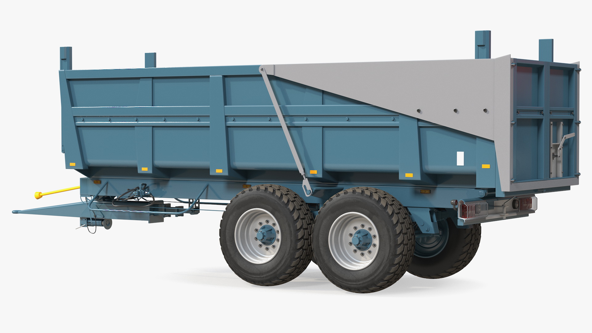 3D Tractor with Body Tipper Trailer Clean model