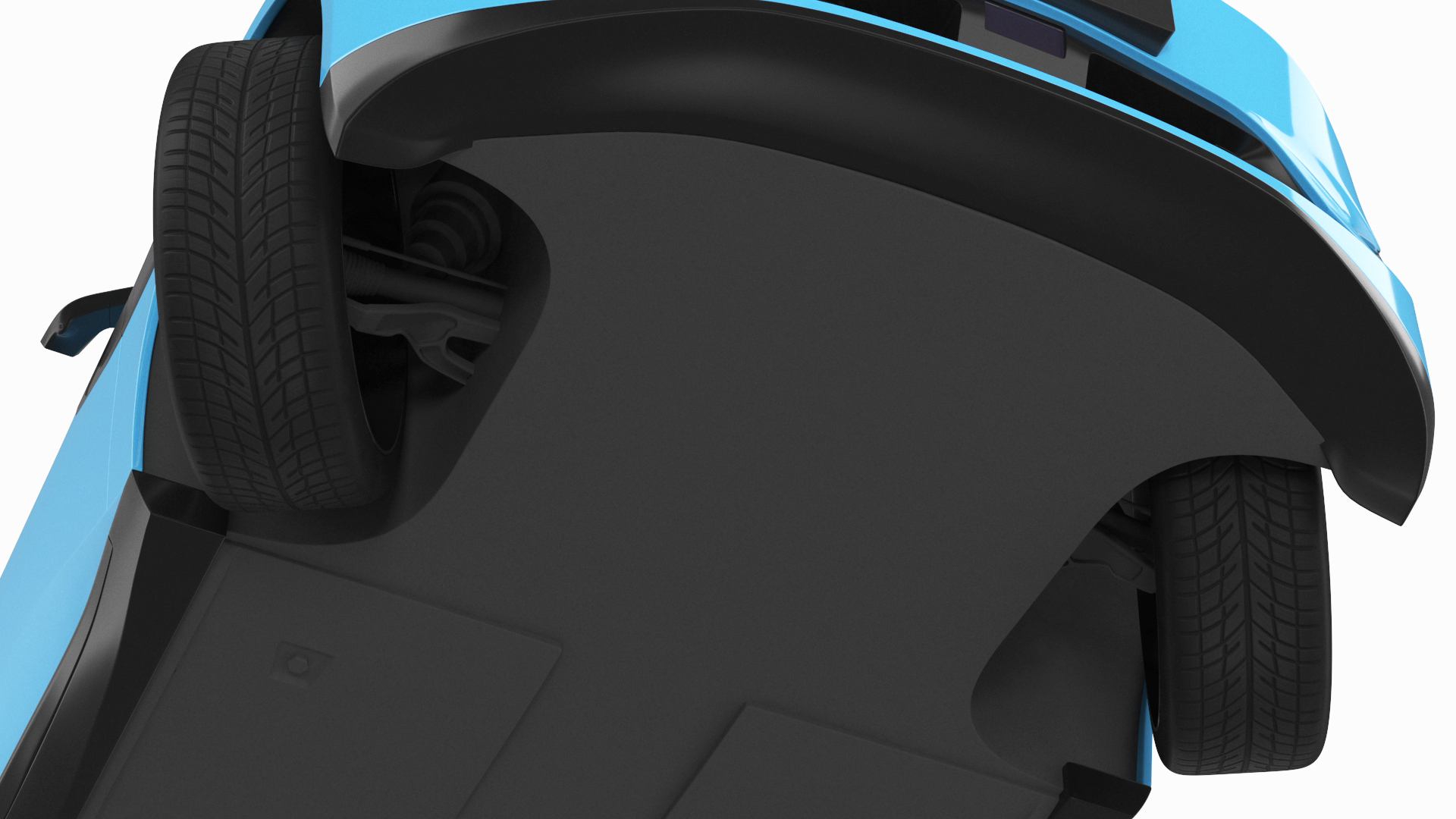 Generic Luxury Electric Sedan Blue Color Rigged 3D
