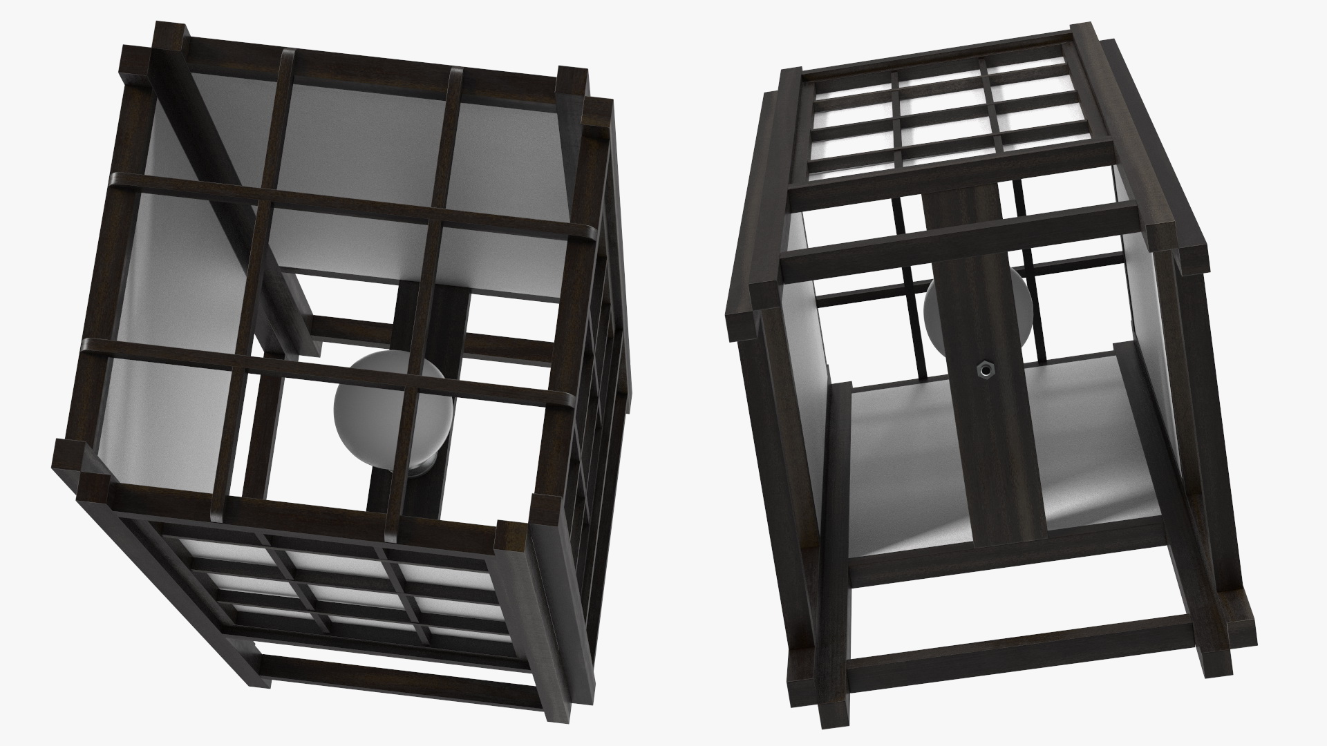 3D model Shoji Floor Lamp Off