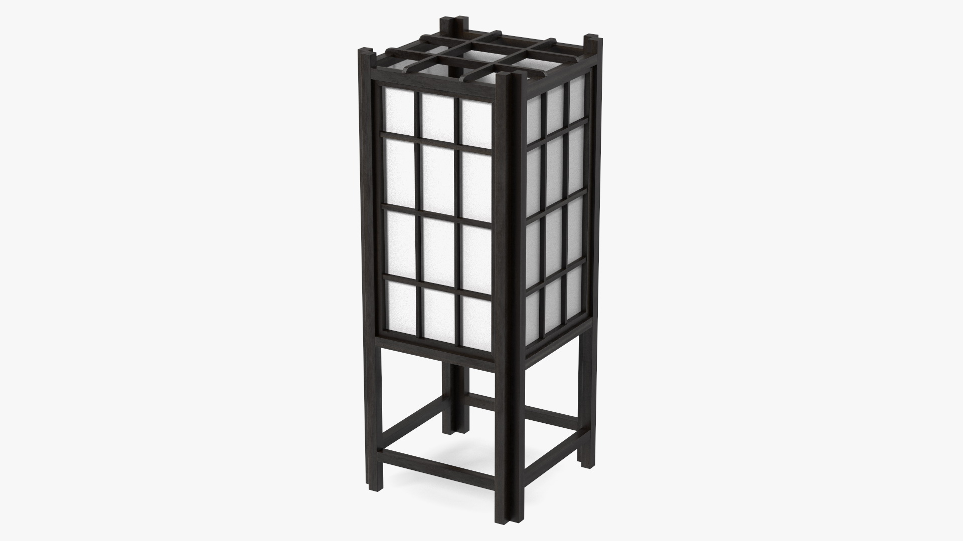 3D model Shoji Floor Lamp Off