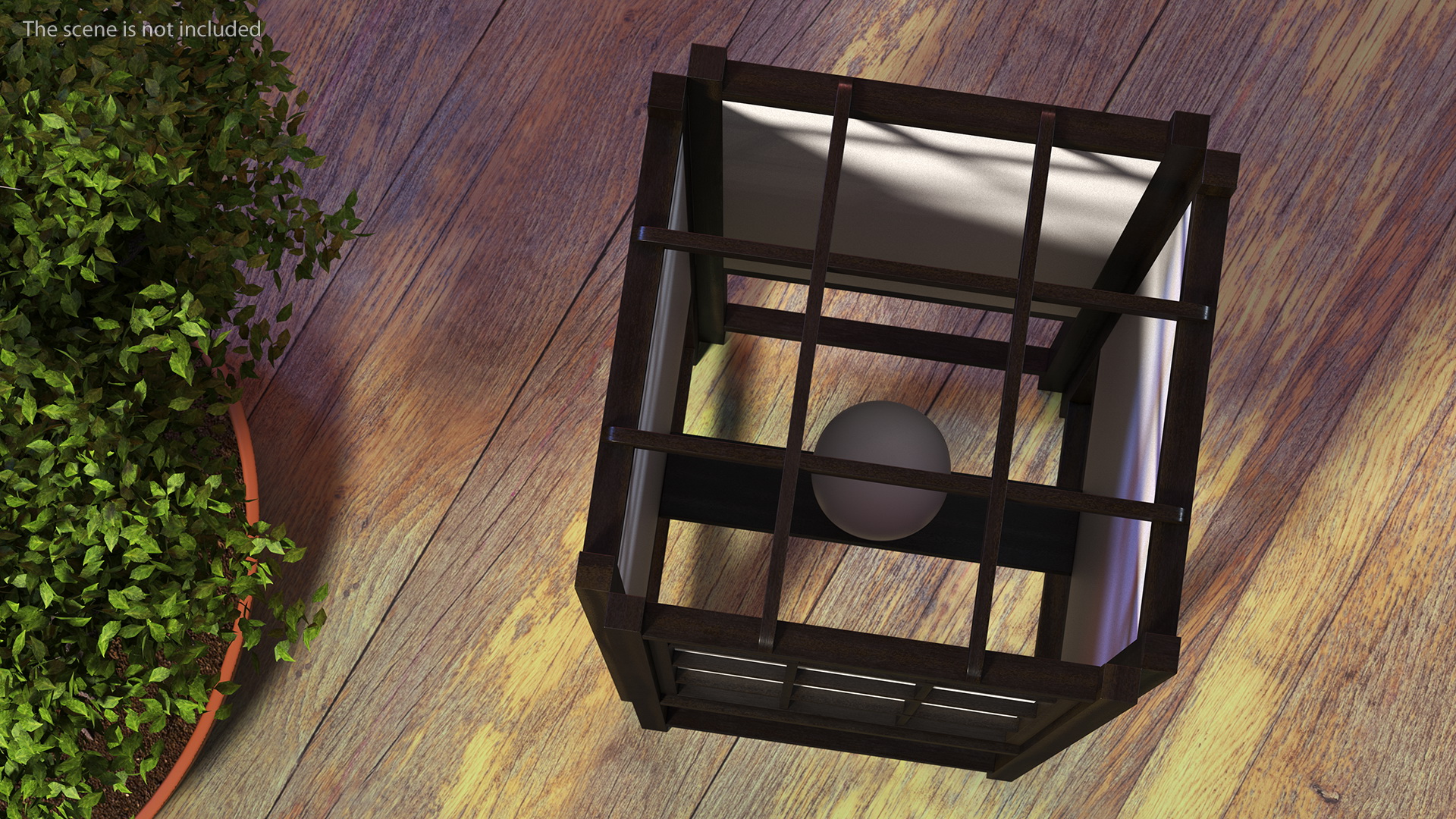 3D model Shoji Floor Lamp Off