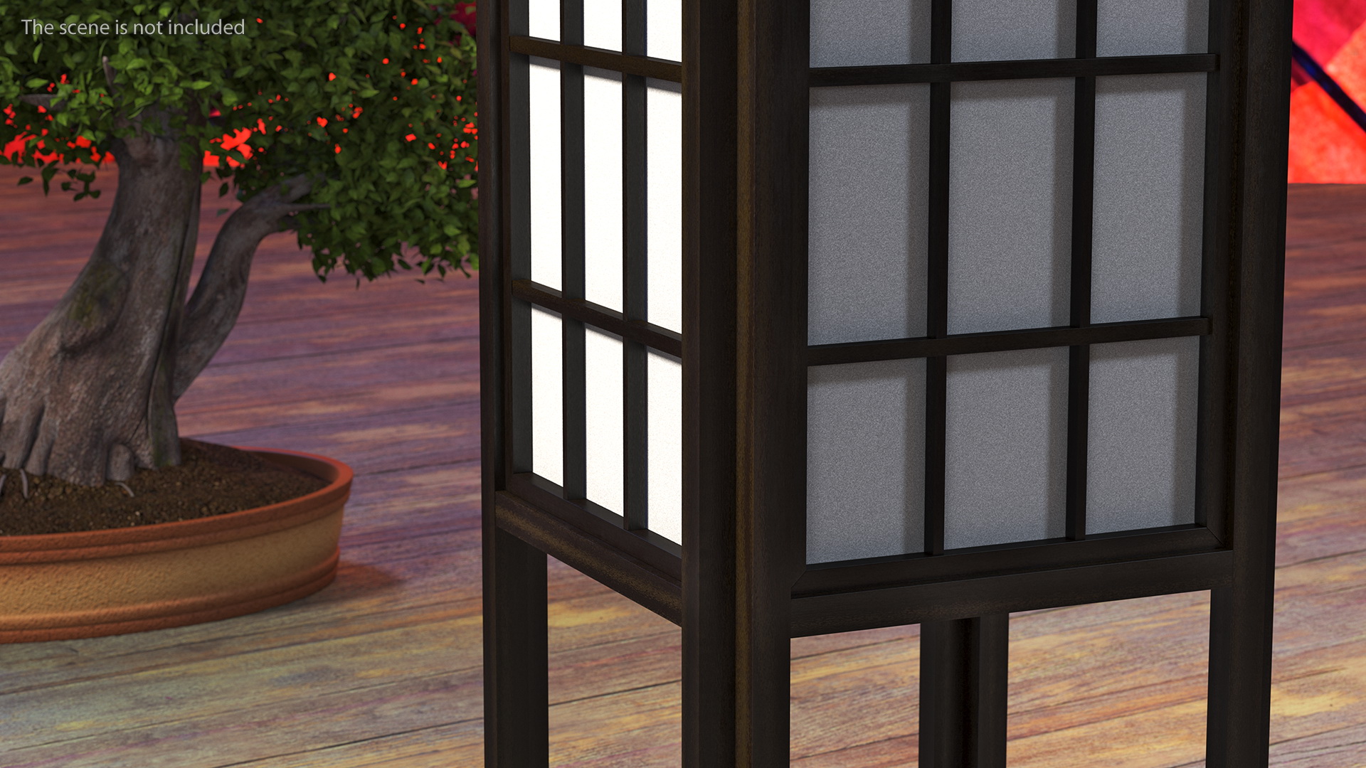 3D model Shoji Floor Lamp Off