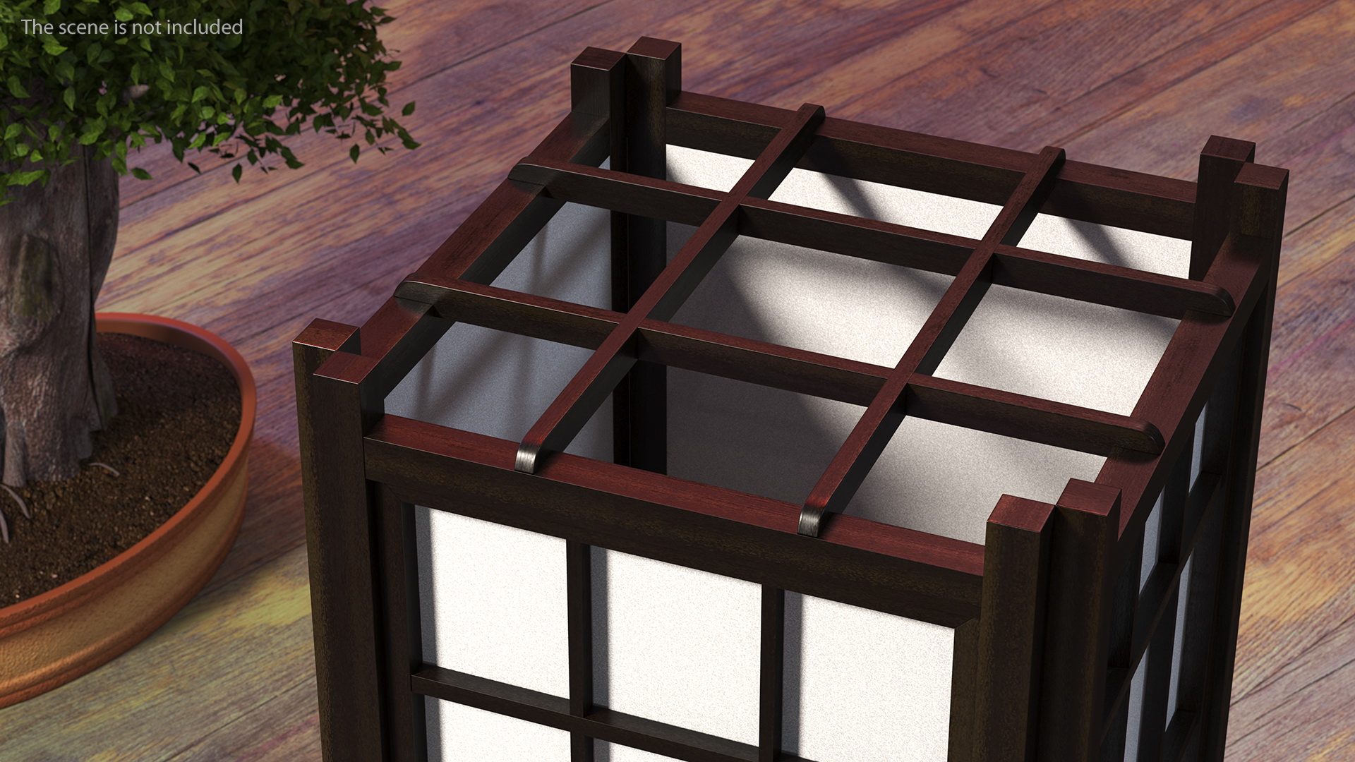 3D model Shoji Floor Lamp Off
