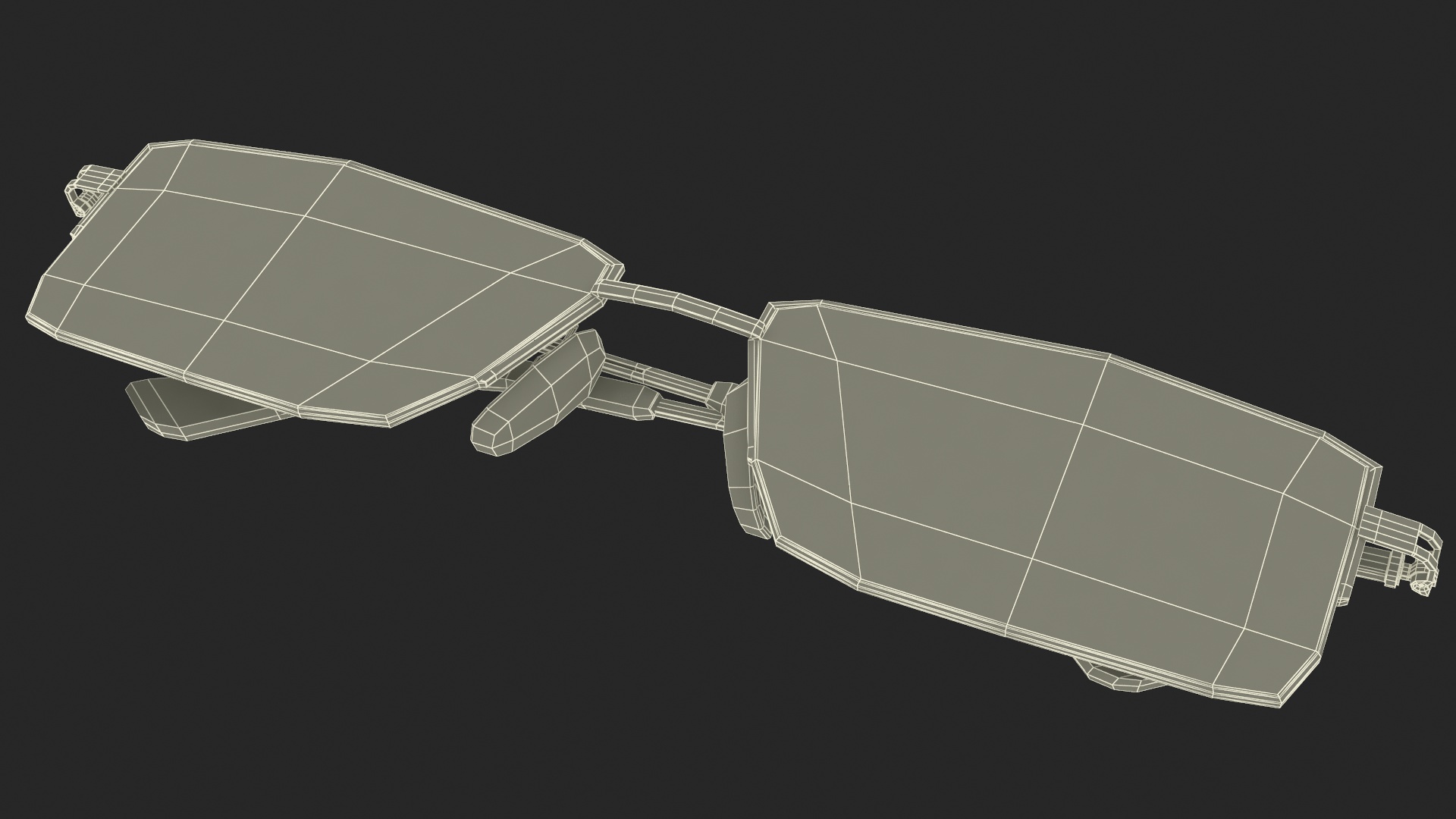 Foldable Reading Glasses 3D model