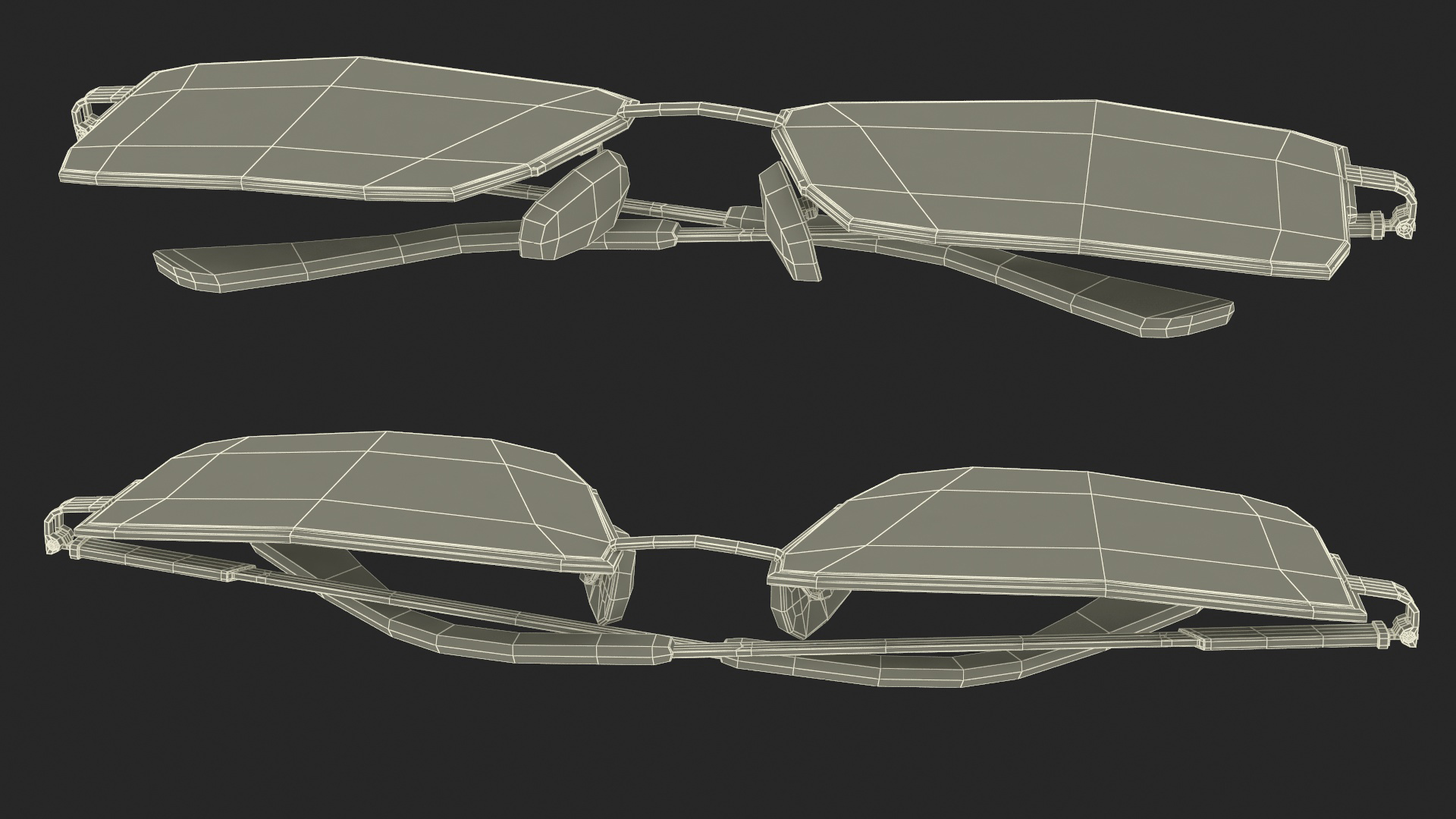 Foldable Reading Glasses 3D model