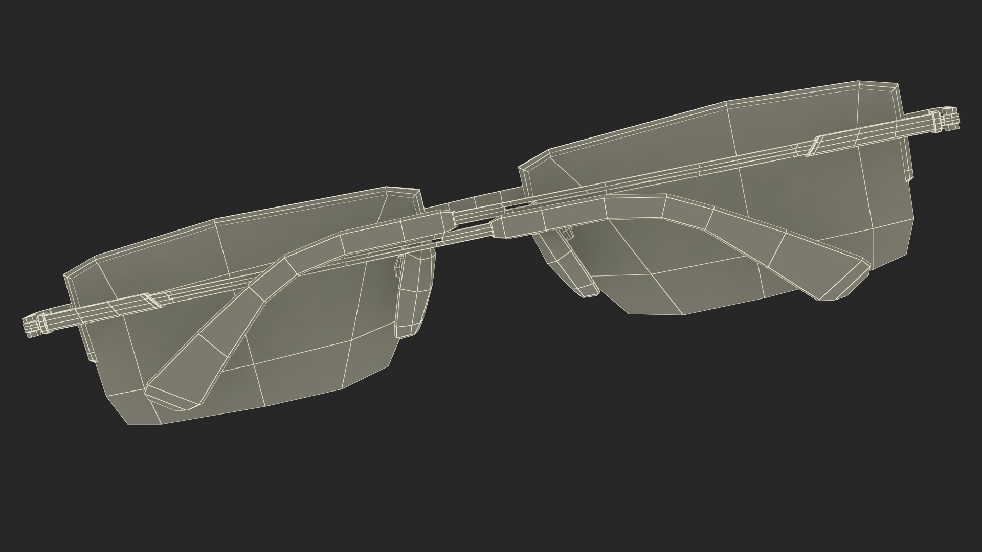 Foldable Reading Glasses 3D model