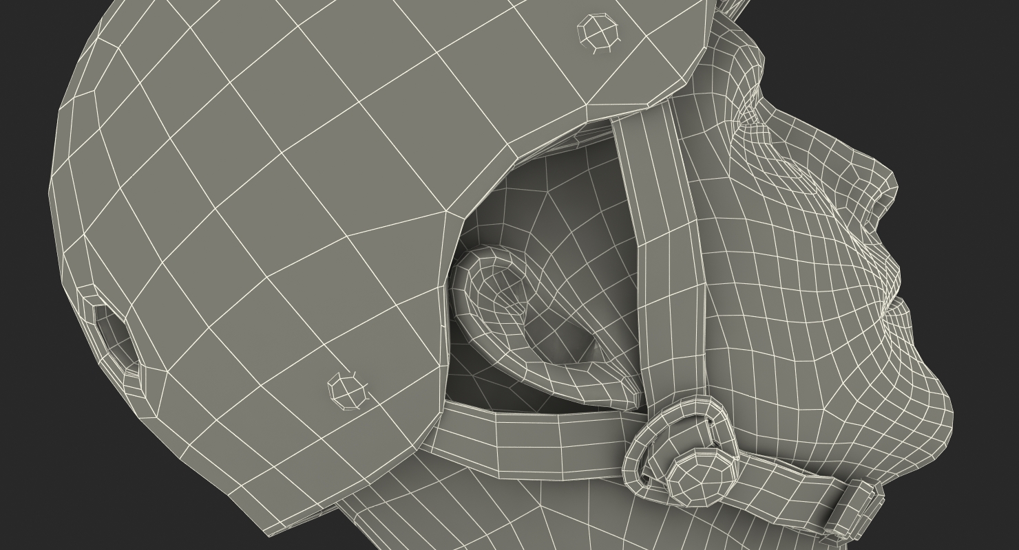 3D model Skate Helmet on Head