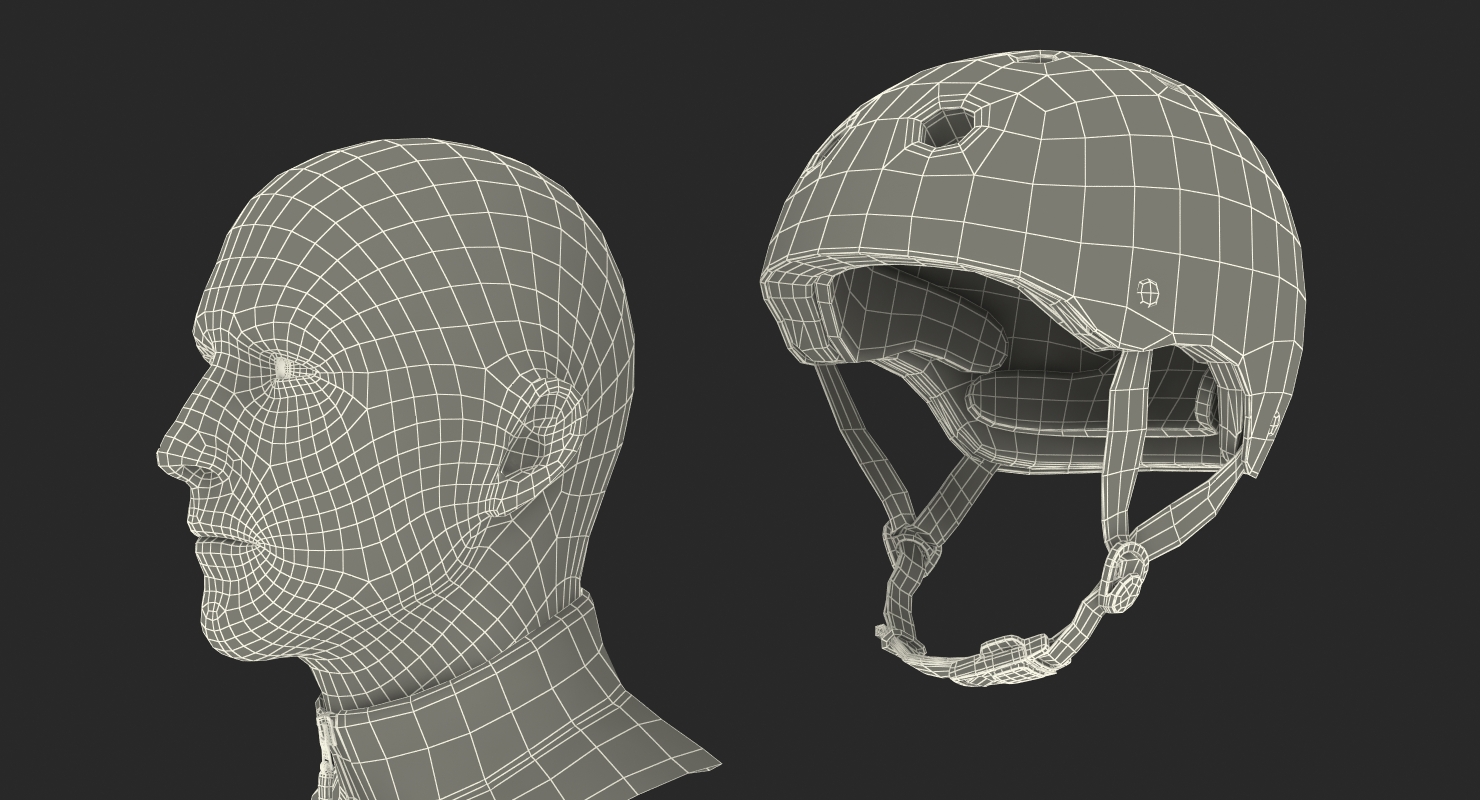 3D model Skate Helmet on Head