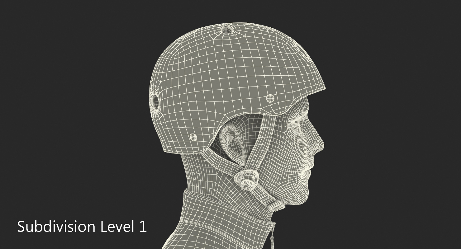 3D model Skate Helmet on Head