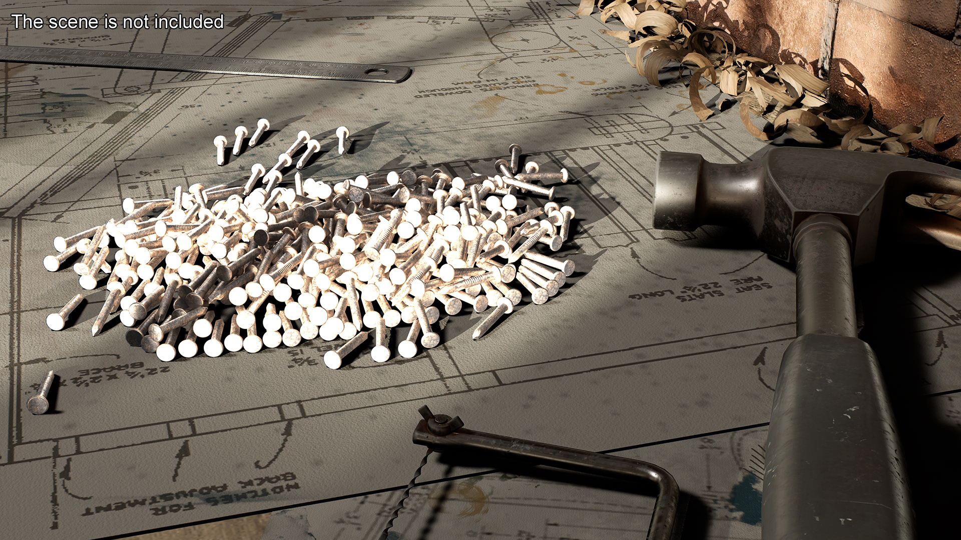 Joist Hanger Nails Old 3D