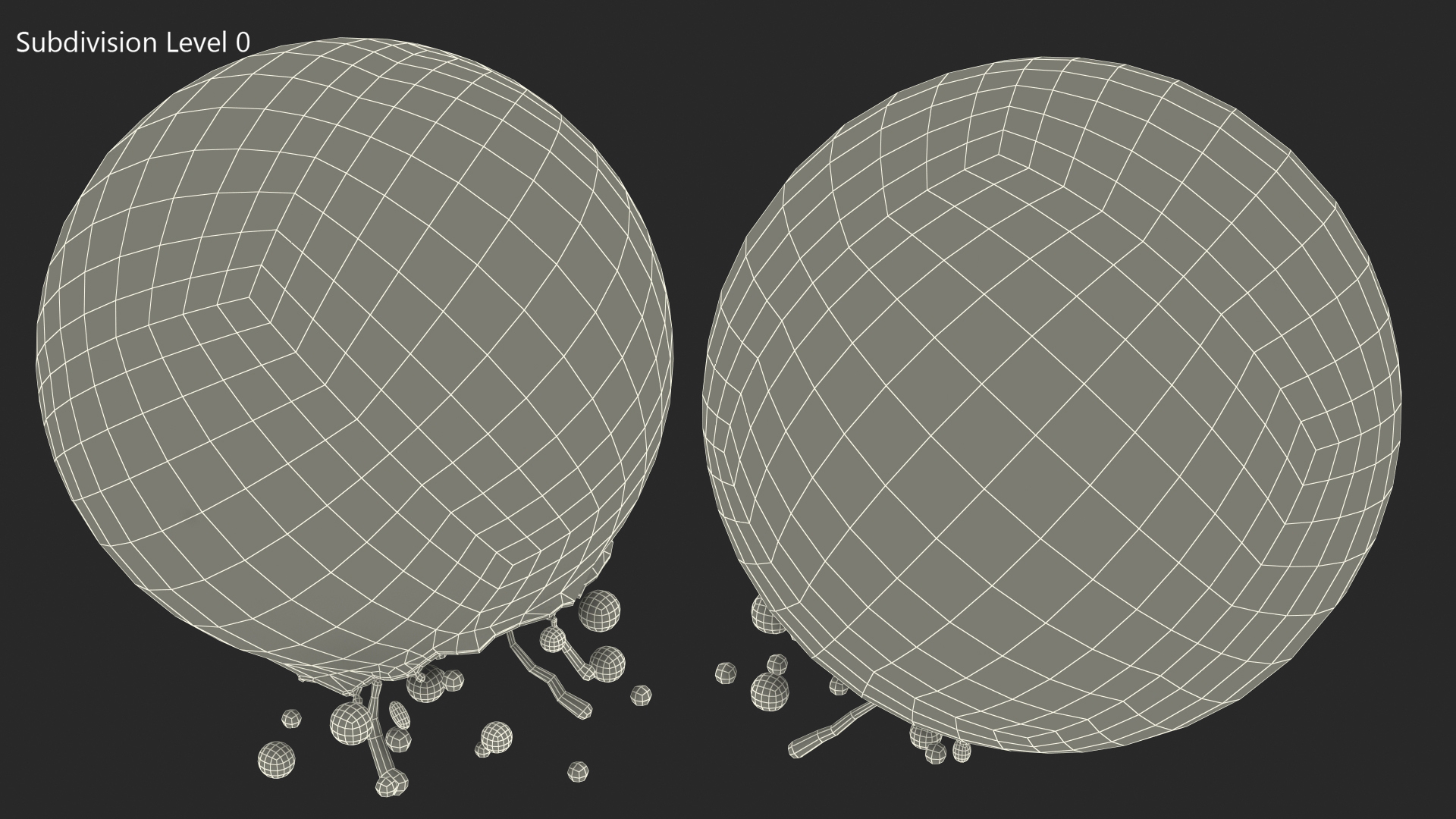 3D model Soap Bubble Burst Stage 2