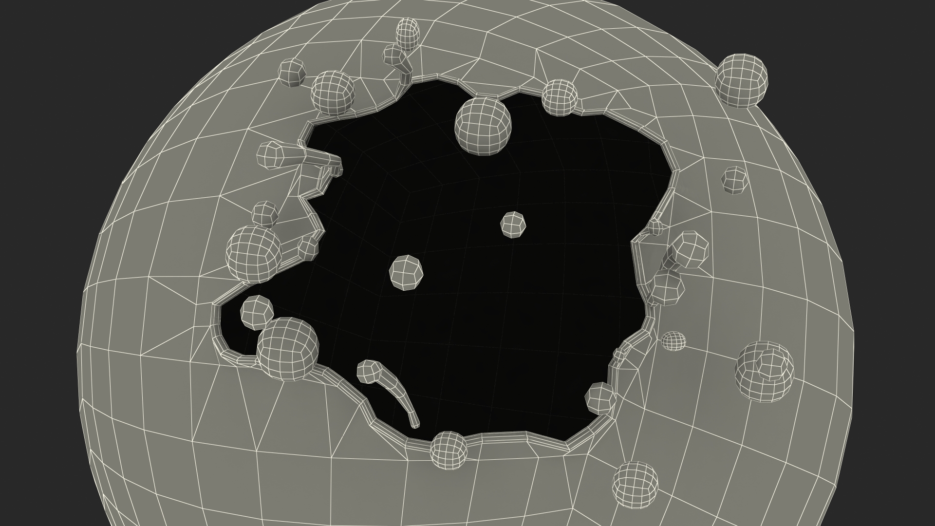 3D model Soap Bubble Burst Stage 2