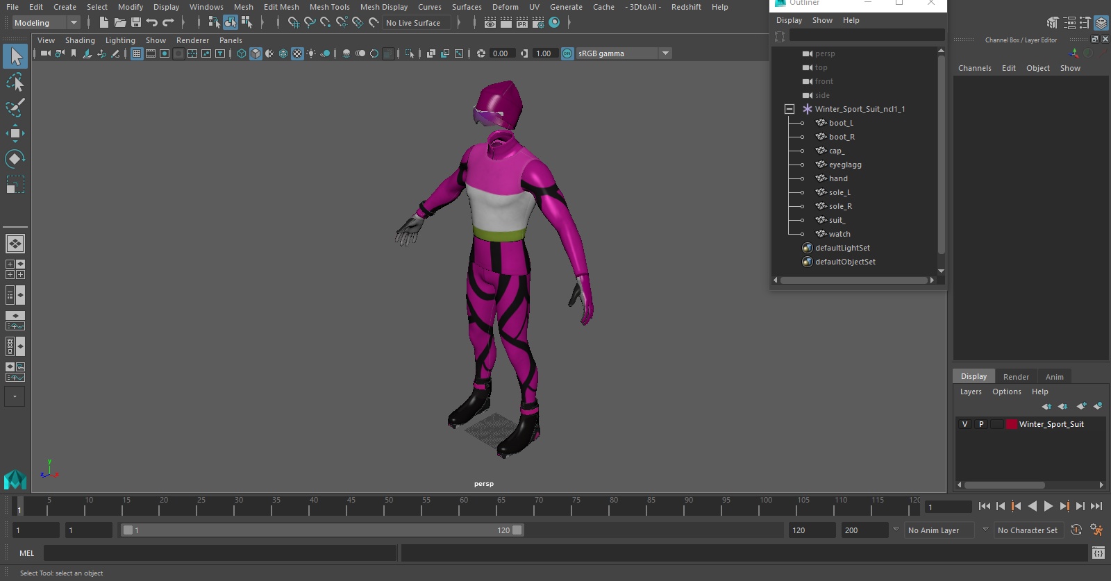 Winter Sport Suit 3D