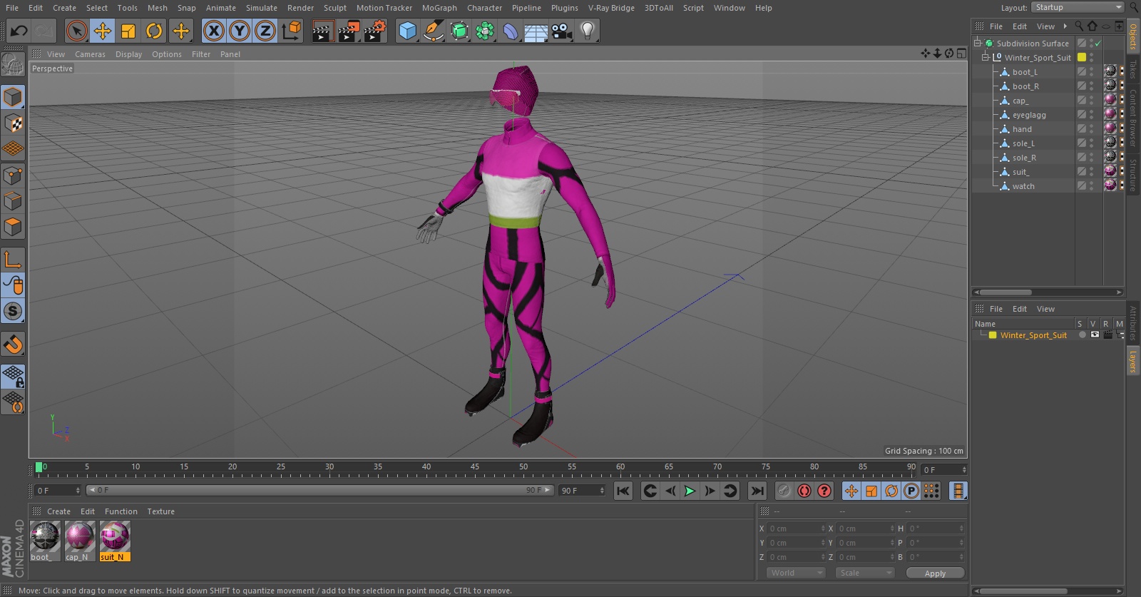 Winter Sport Suit 3D