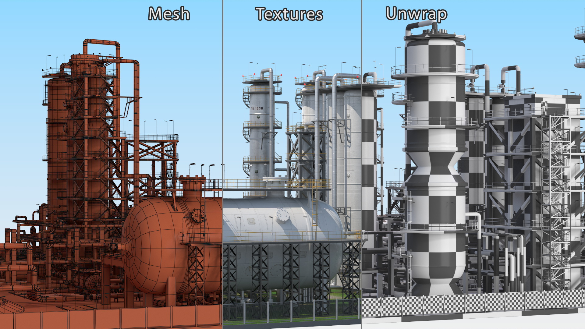 3D Oil Refining Facility